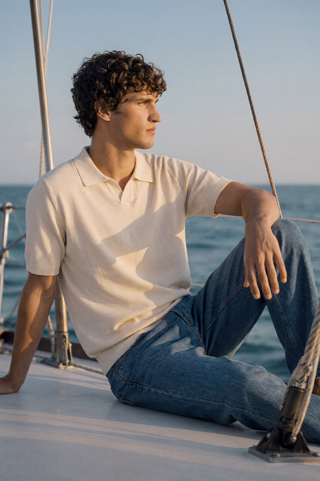 KOKO Core Knit Polo – Ivory