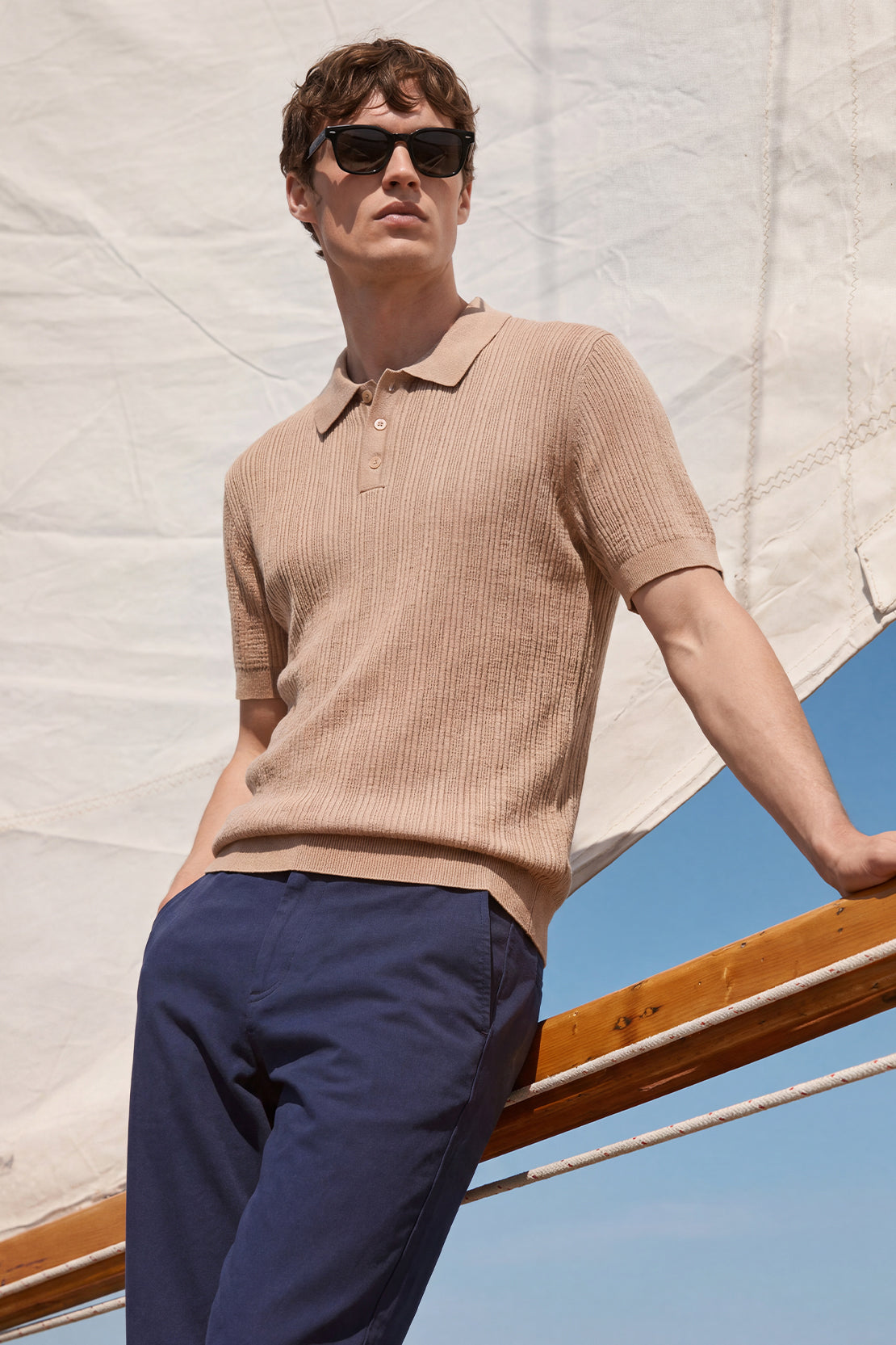 KOKO Core Knit Polo – Sand