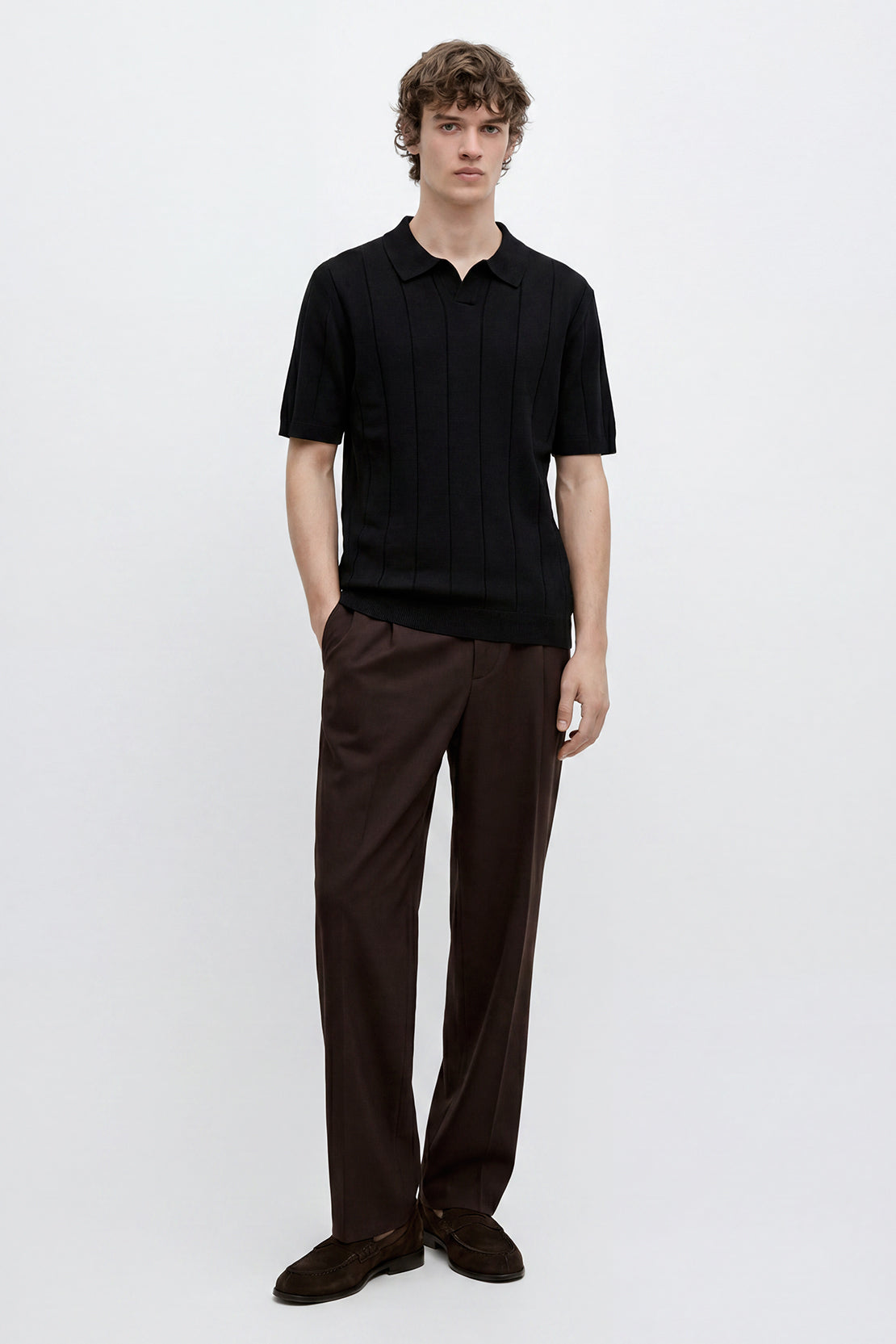 KOKO Core Knit Polo – Black