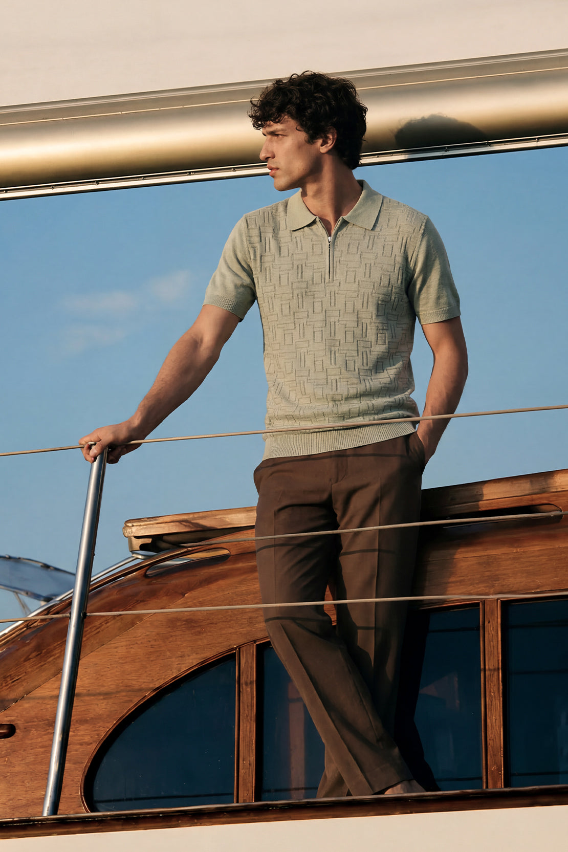 KOKO Core Knit Half-Zip Polo – Green