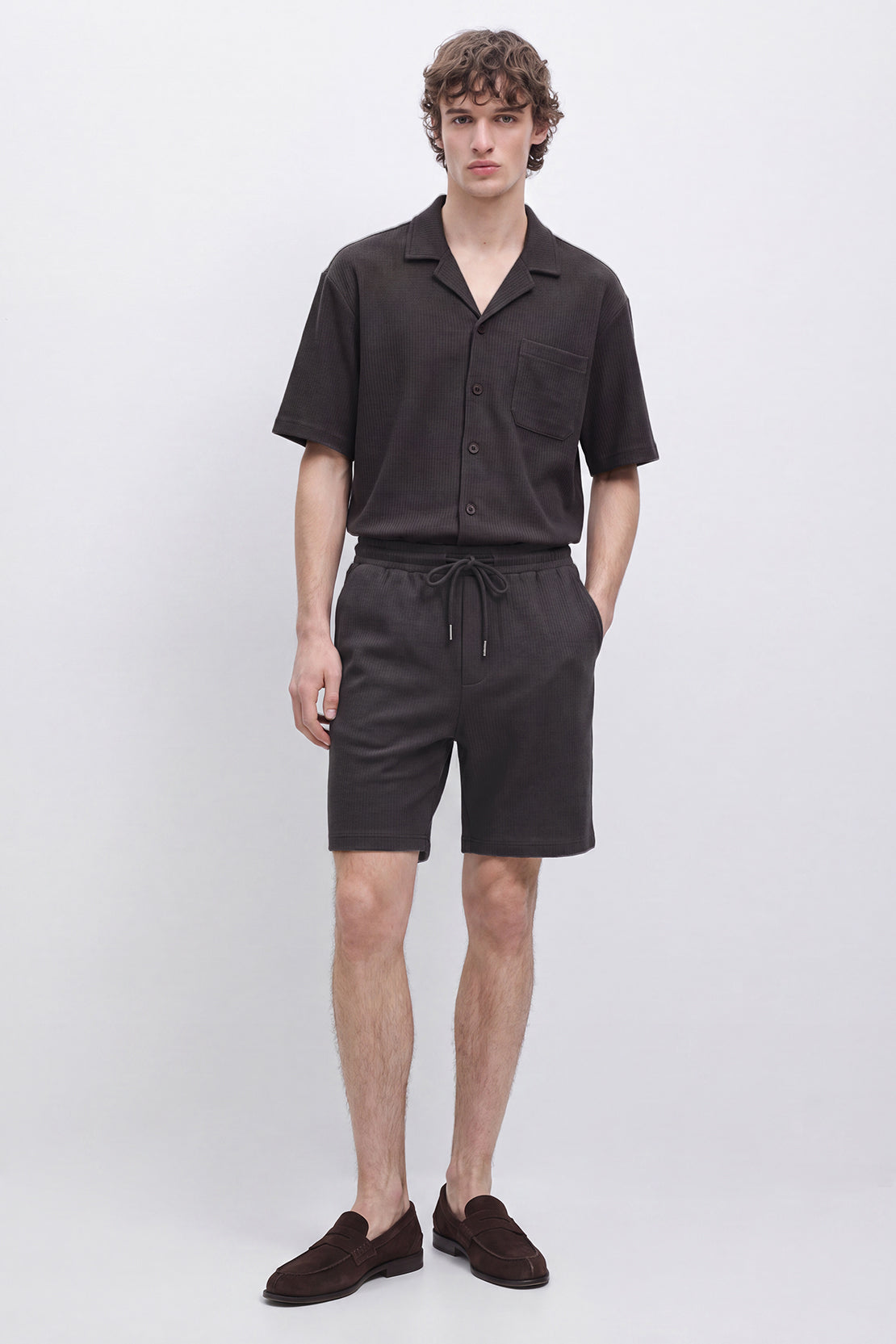 KOKO Bubble Knit Shorts – Dark Grey