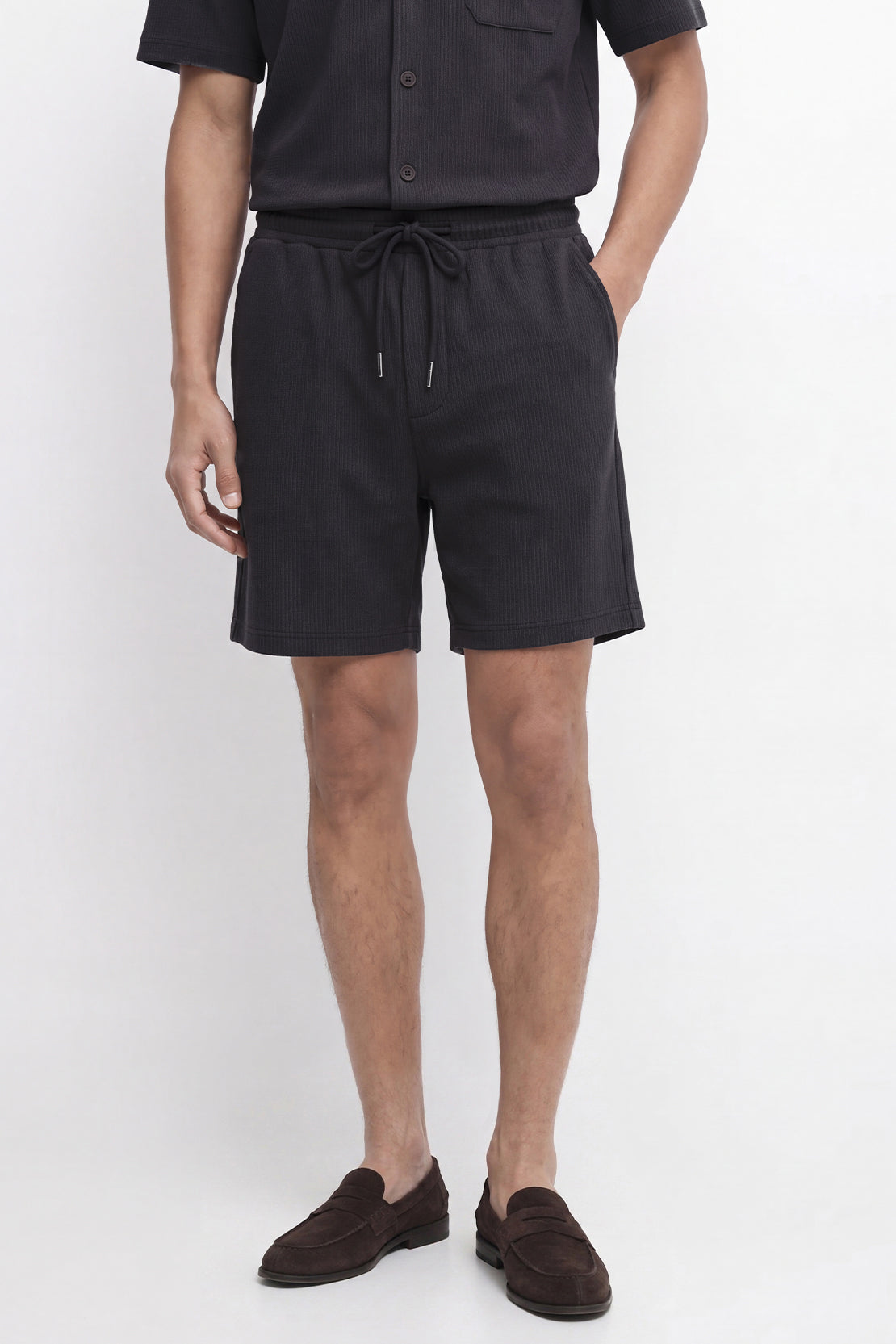 KOKO Bubble Knit Shorts – Dark Grey