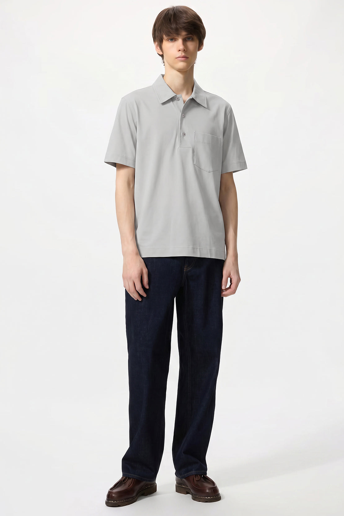KOKO Air Fit Relaxed Polo – Light Grey