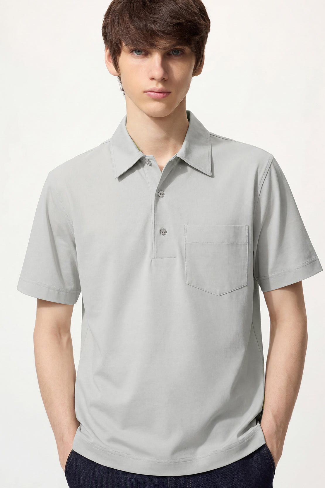 KOKO Air Fit Relaxed Polo – Light Grey
