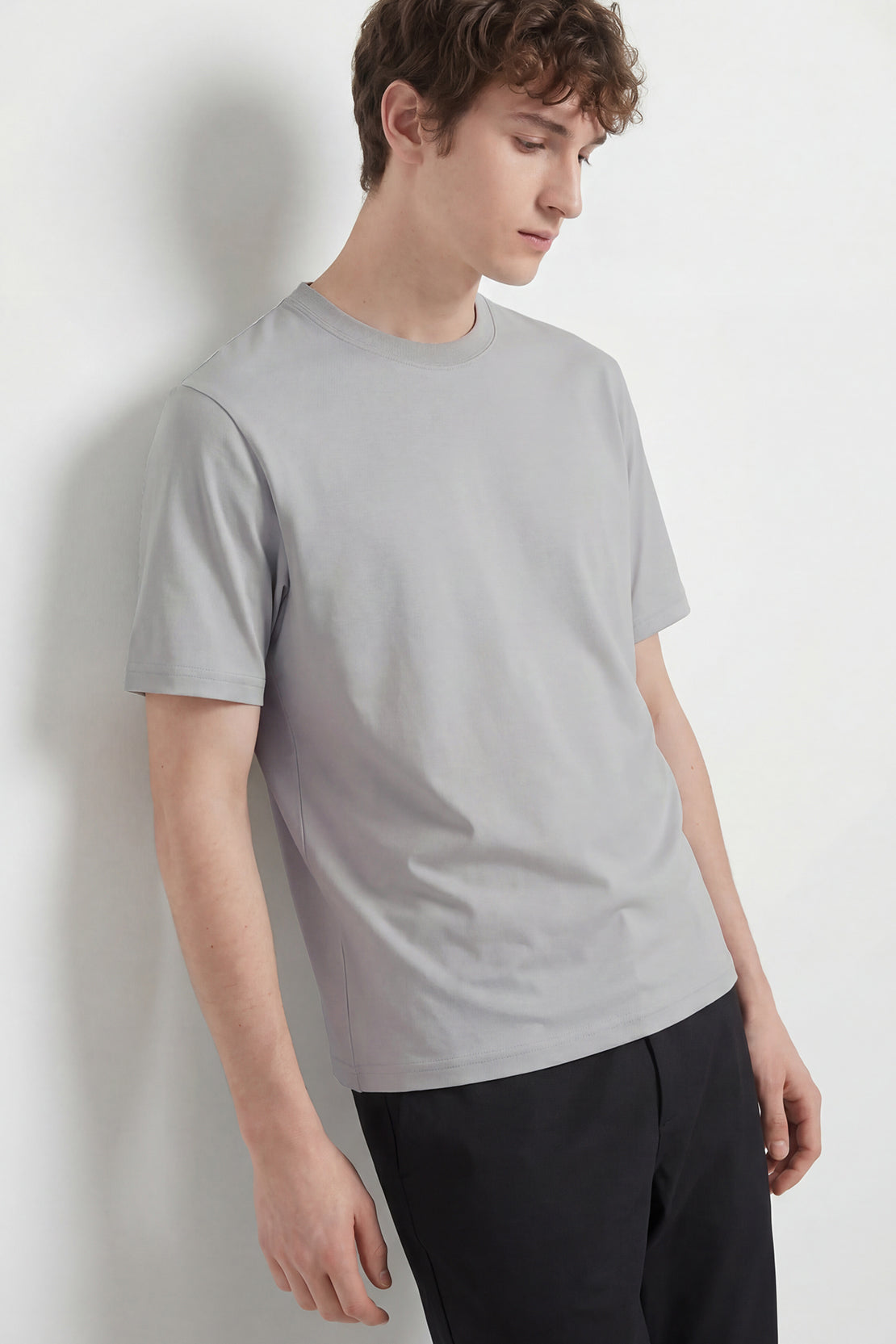 KOKO Move Knit Relaxed T-Shirt – Light Grey