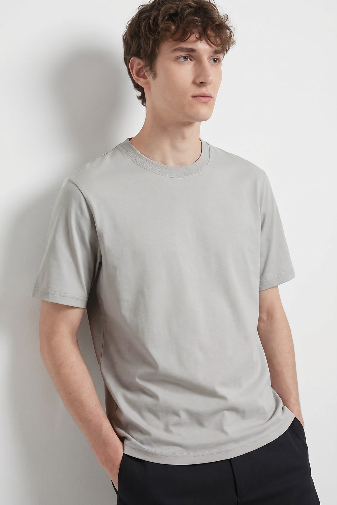 KOKO Move Knit Relaxed T-Shirt – Light Grey