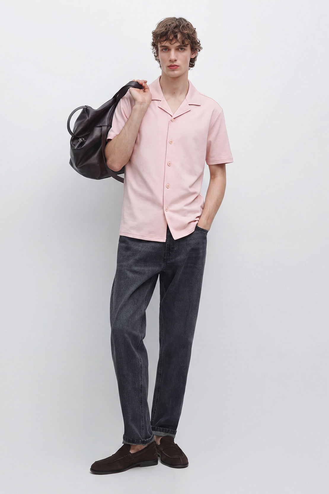 KOKO Soft Knit Short Sleeve Shirt – Pink