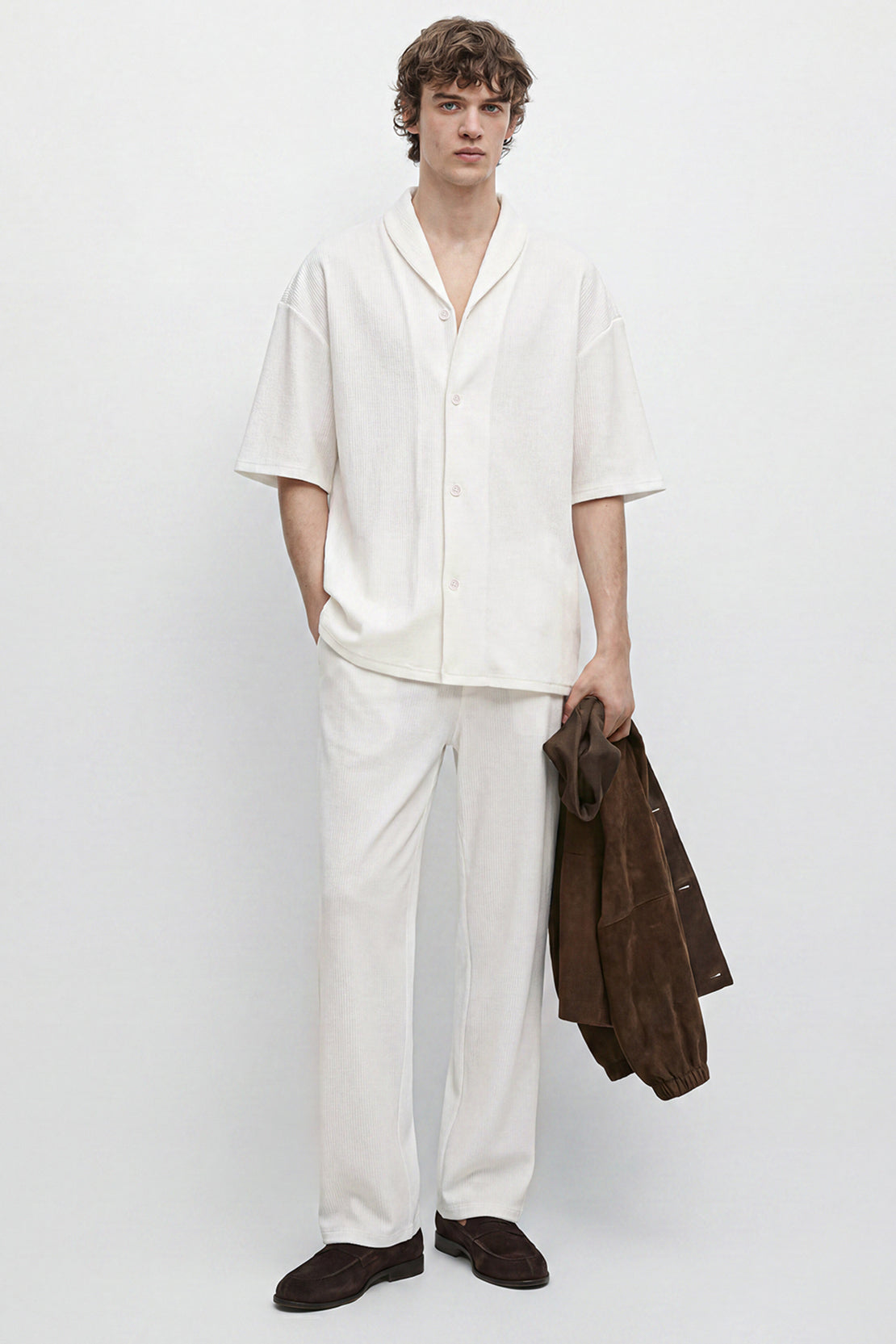 KOKO Craft Knit Co-Ord Bottom – White