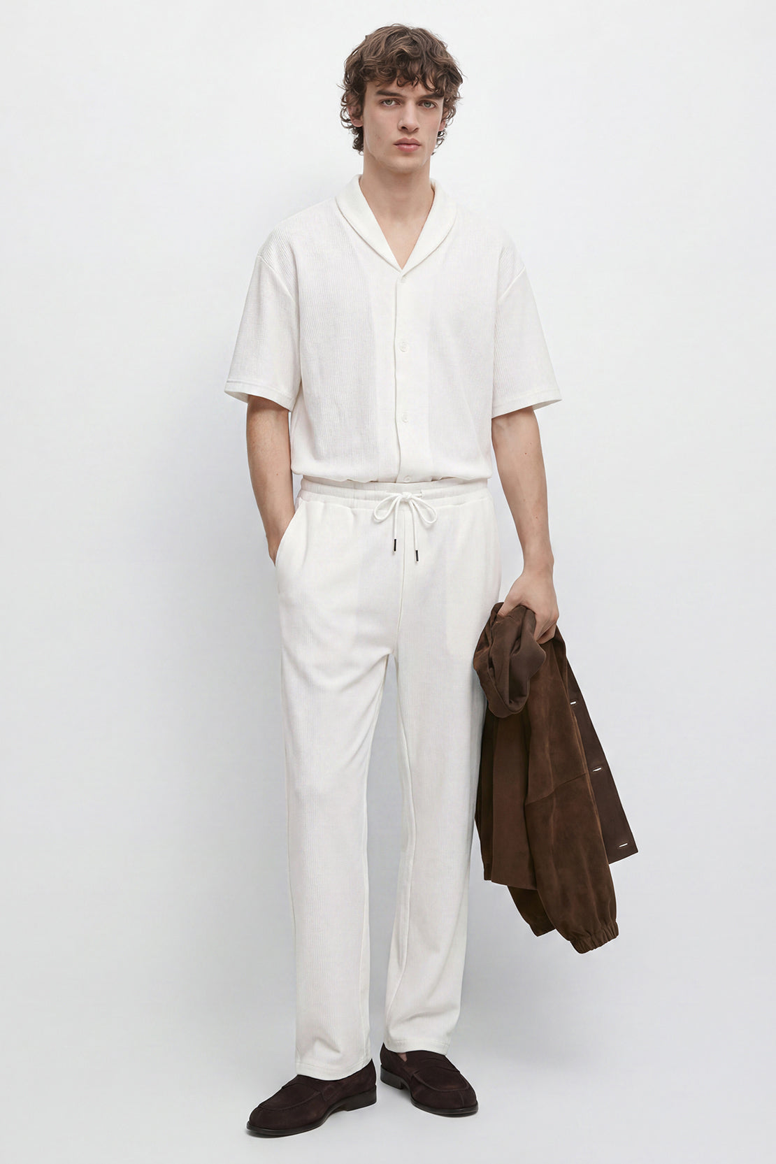 KOKO Craft Knit Co-Ord Bottom – White