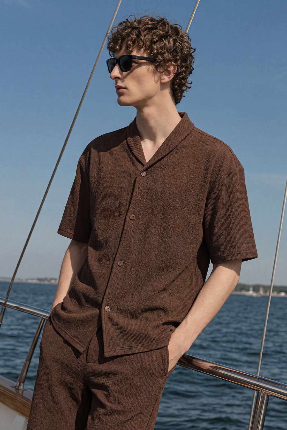 KOKO Craft Knit Shirt – Coffee Brown
