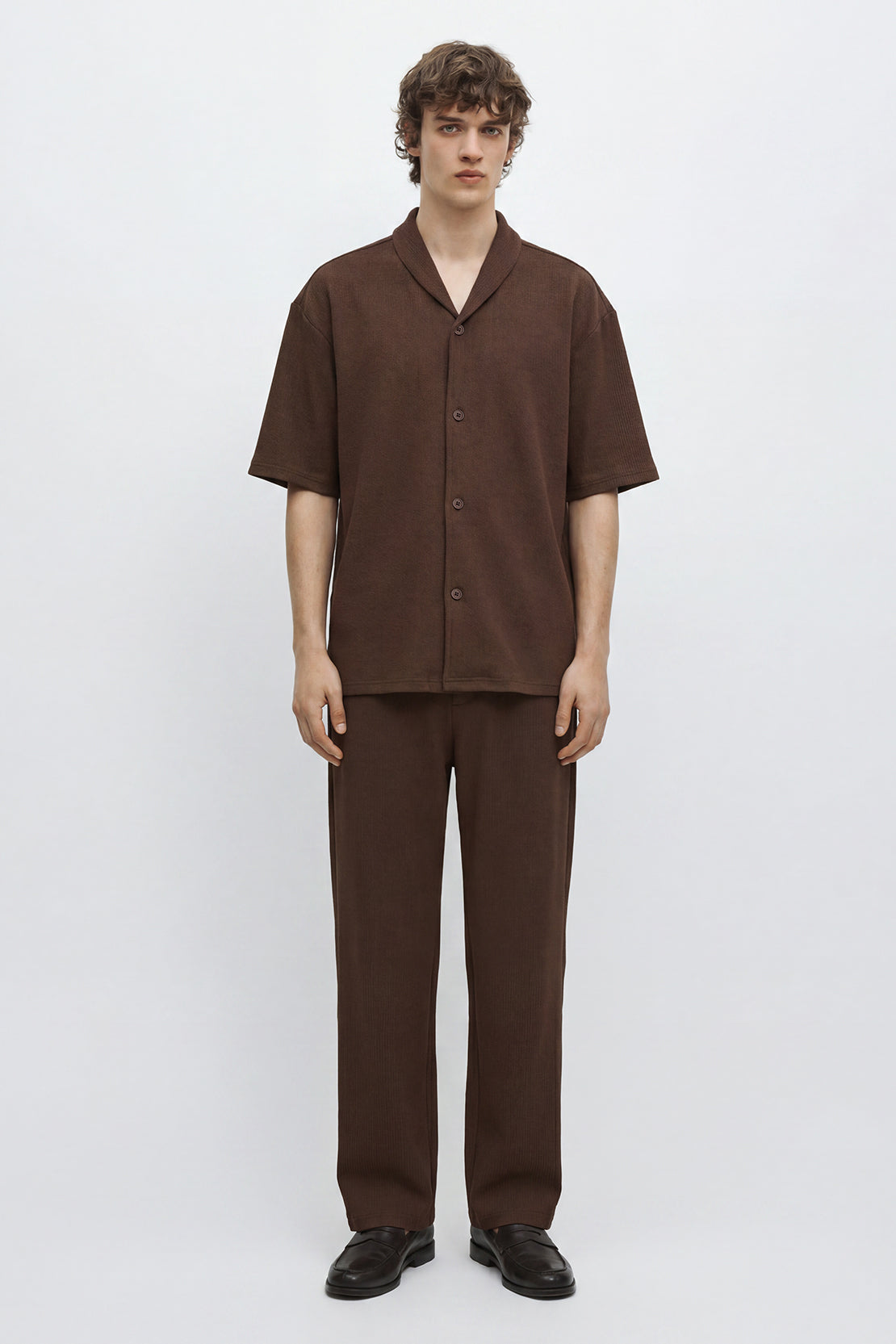 KOKO Craft Knit Straight Fit Pants – Brown