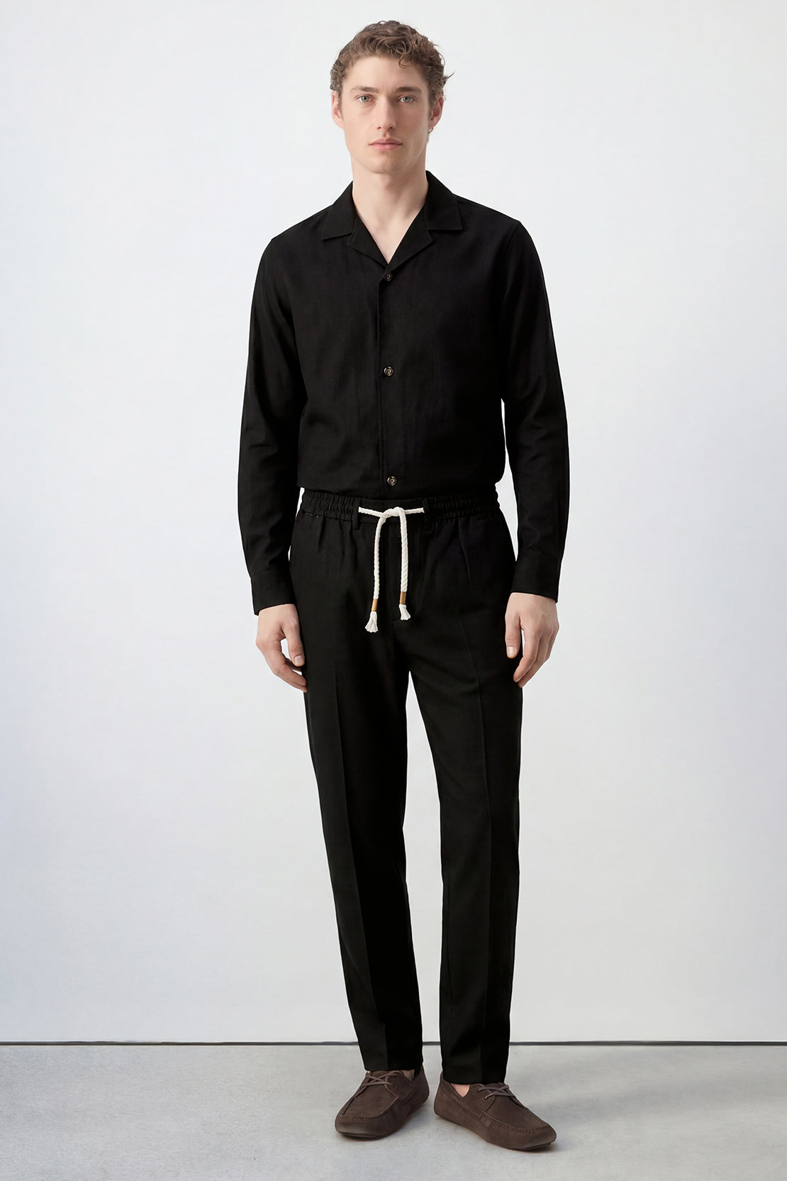 KOKO Linen Relaxed Pants – Black