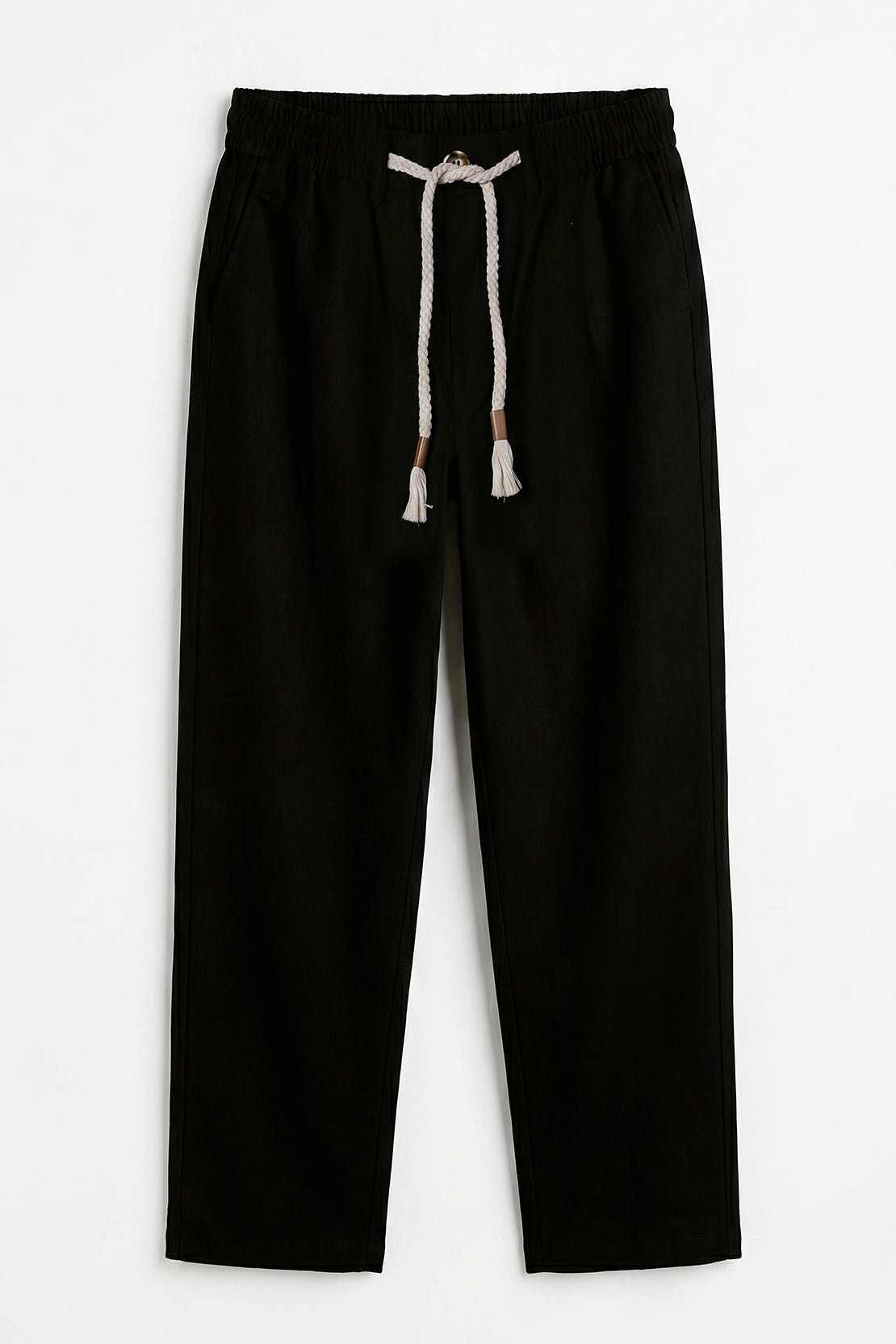KOKO Linen Relaxed Pants – Black