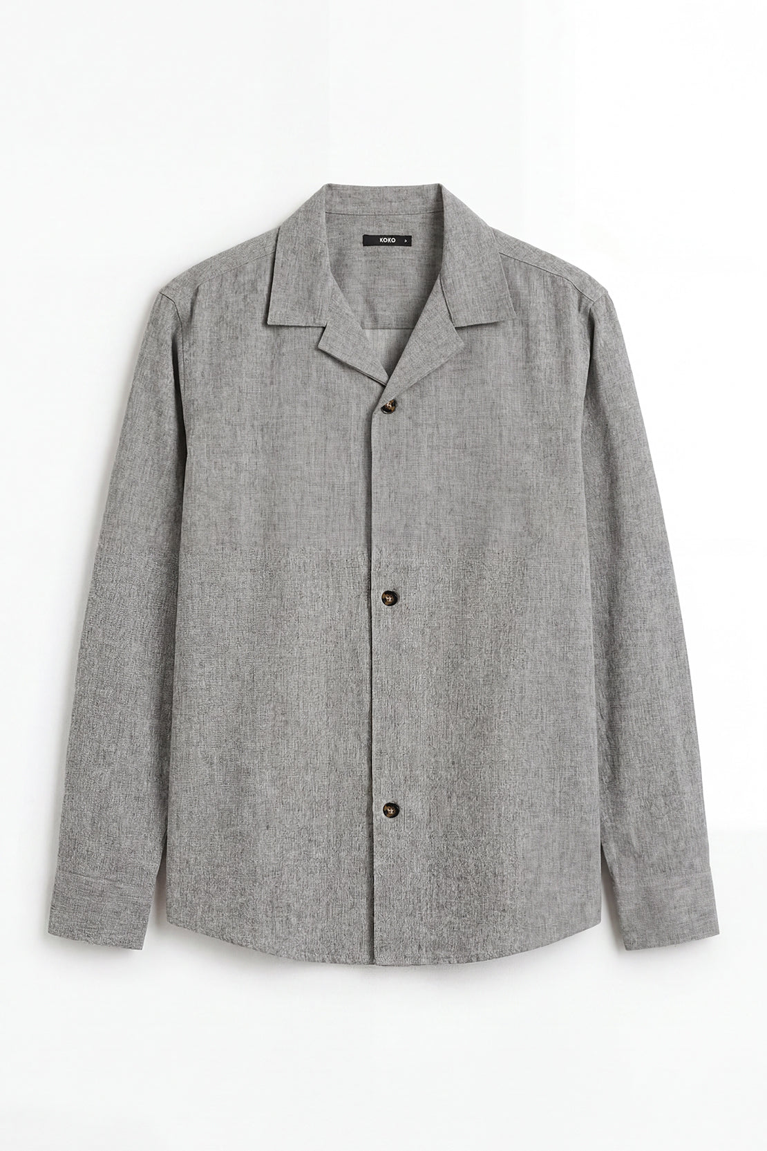 KOKO Linen Button-Down Shirt & Drawstring Relaxed Trouser – Grey