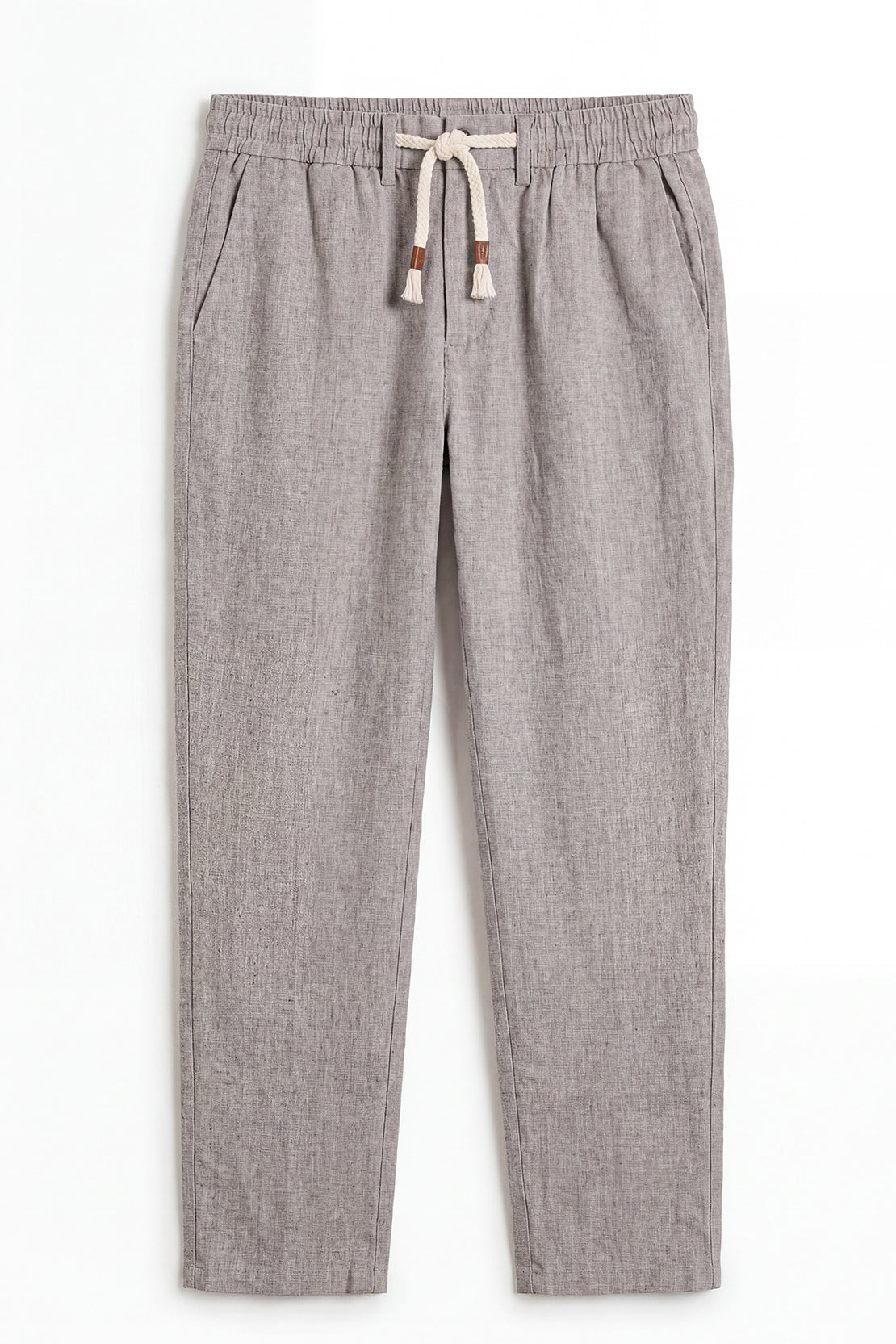 KOKO Linen Button-Down Shirt & Drawstring Relaxed Trouser – Grey