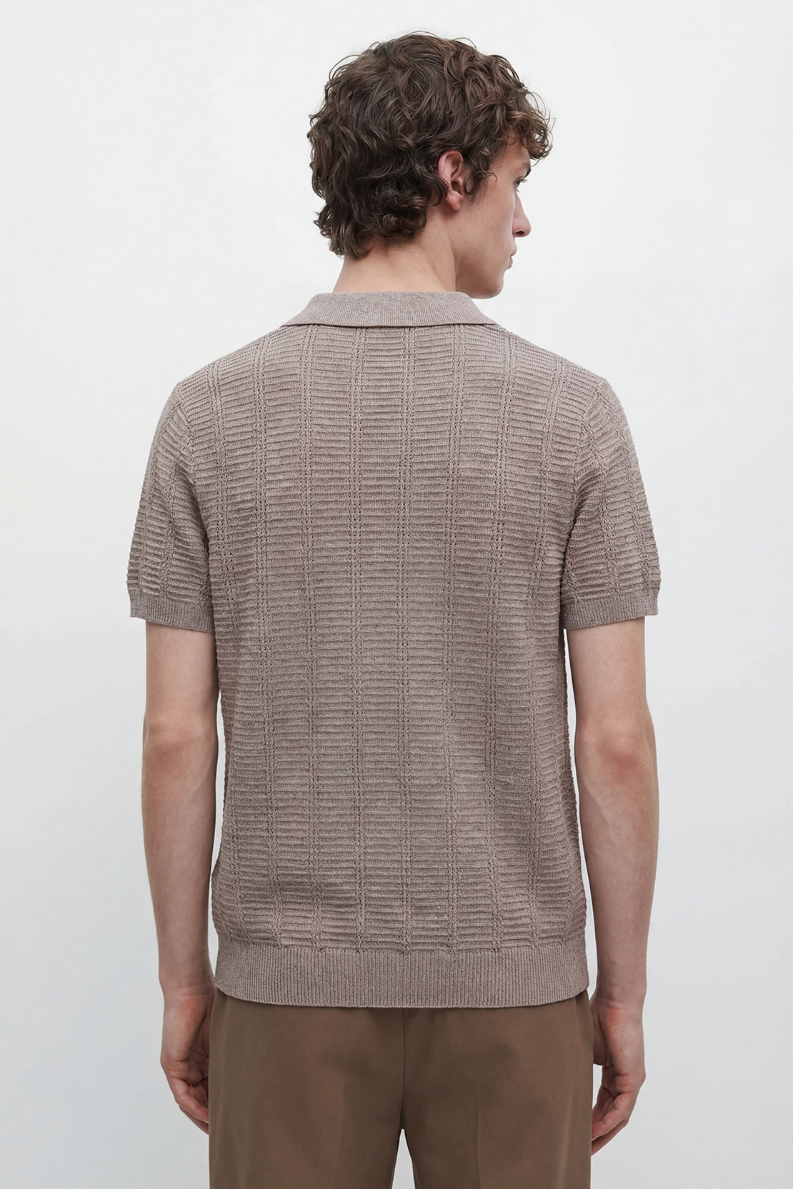 KOKO Sculpted Knit Polo – beige