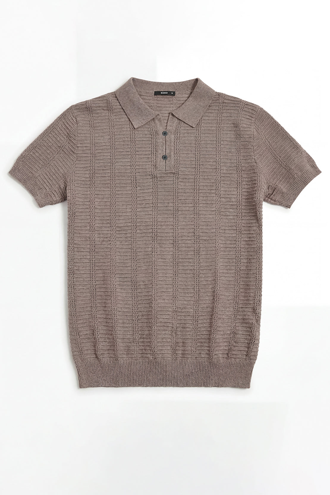 KOKO Sculpted Knit Polo – beige