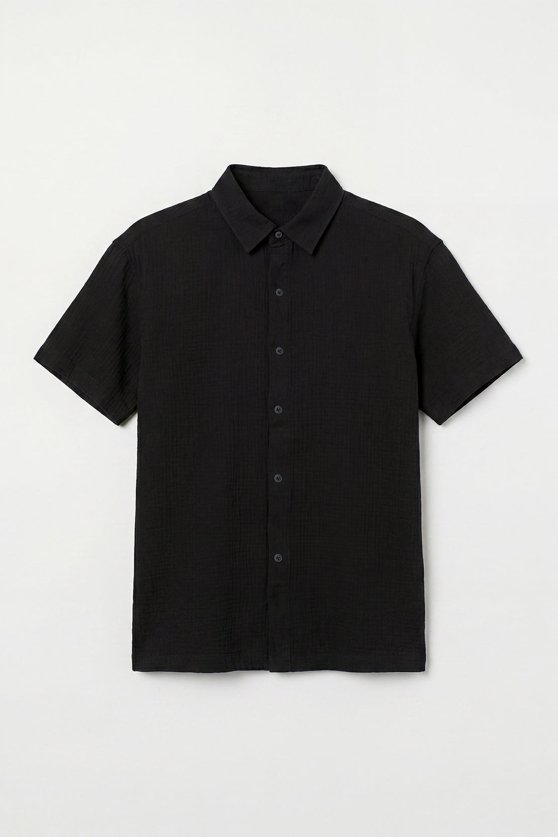 KOKO Air Muslin Button-Down Shirt – Black