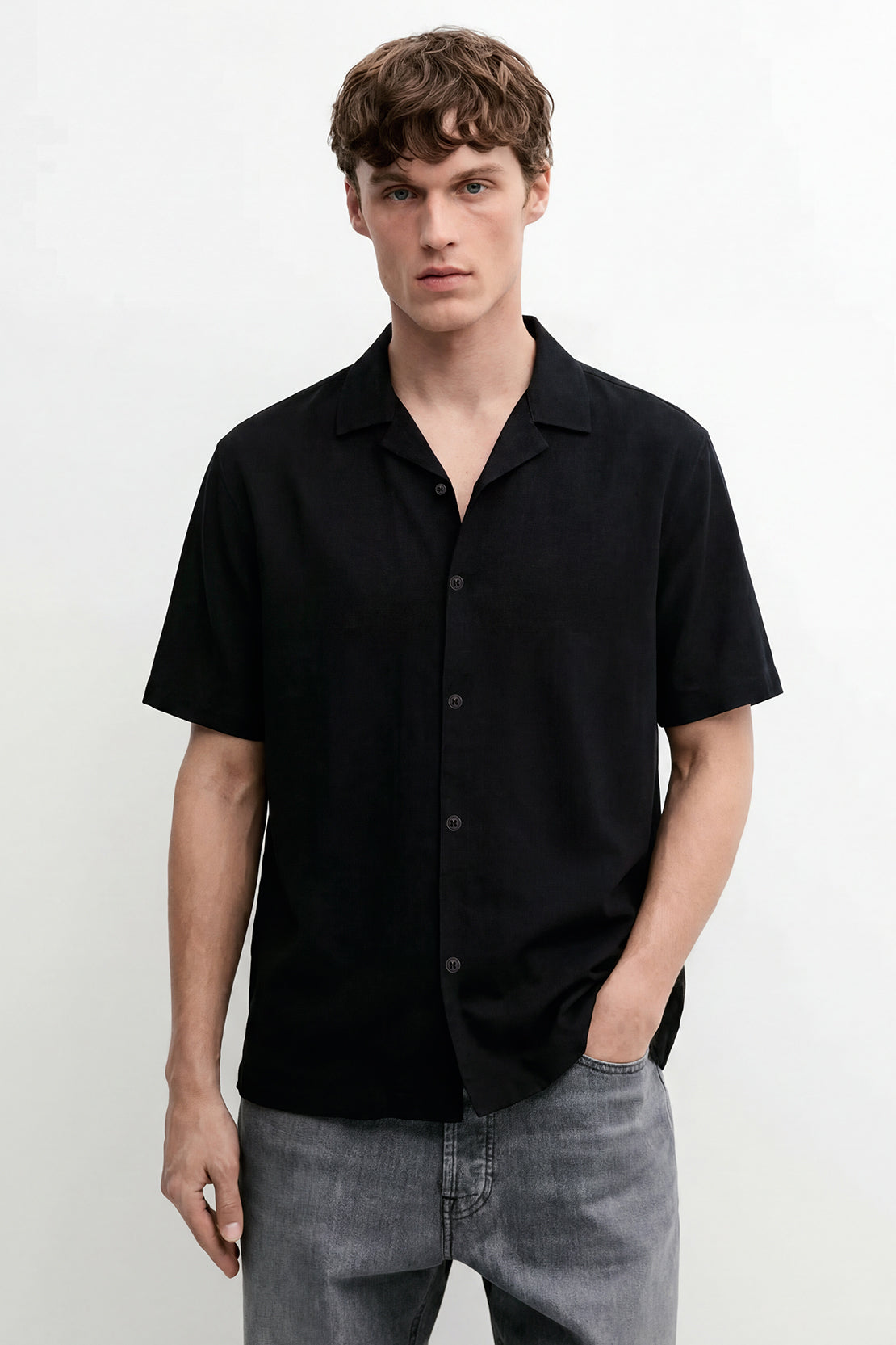 KOKO Air Loome Button-Down Shirt – Black