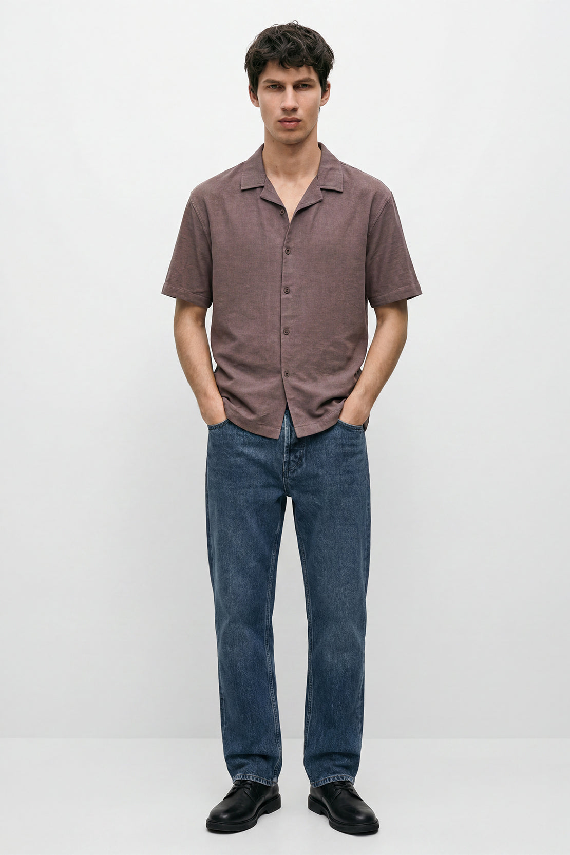 KOKO Air Loome Button-Down Shirt – Brown