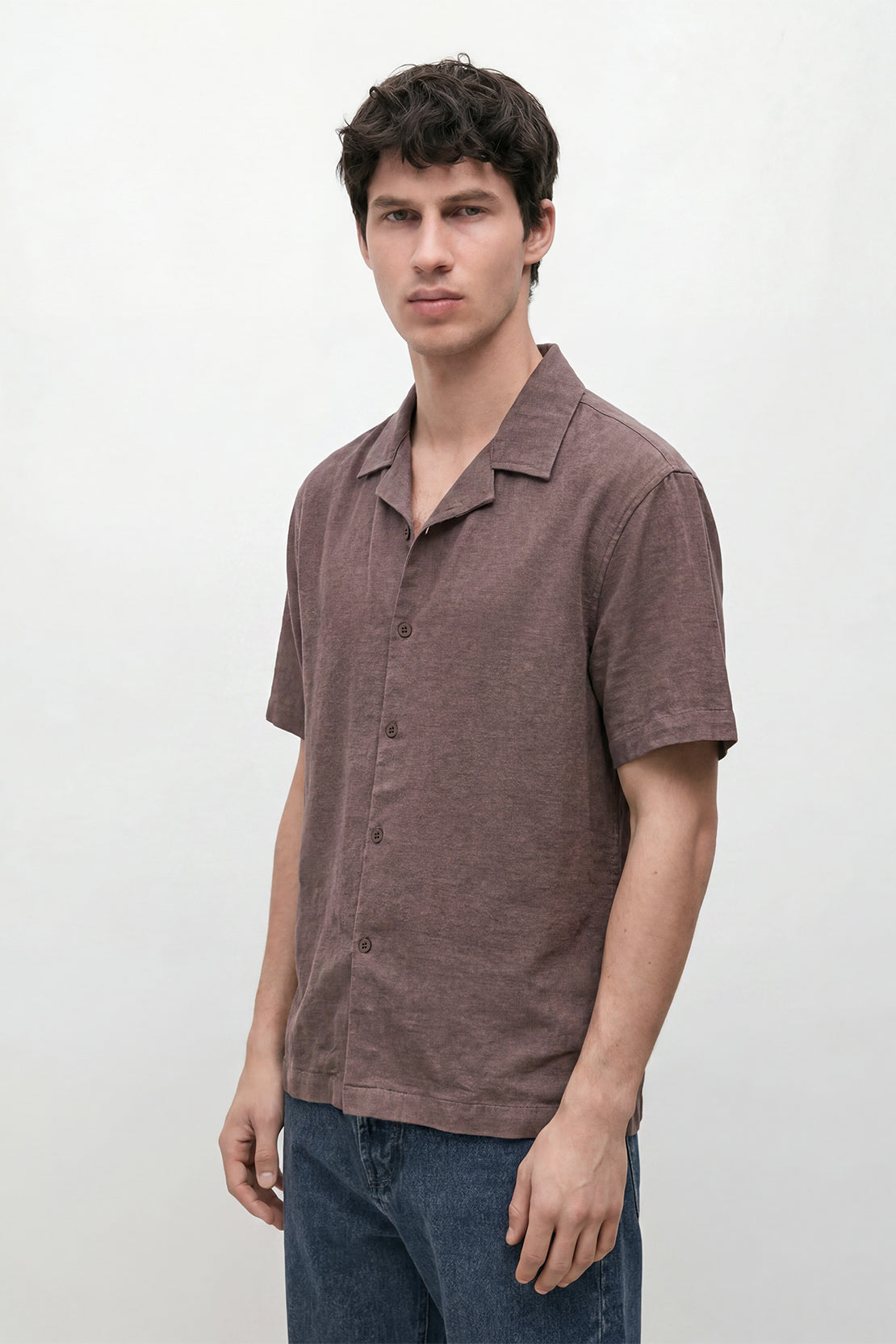 KOKO Air Loome Button-Down Shirt – Brown