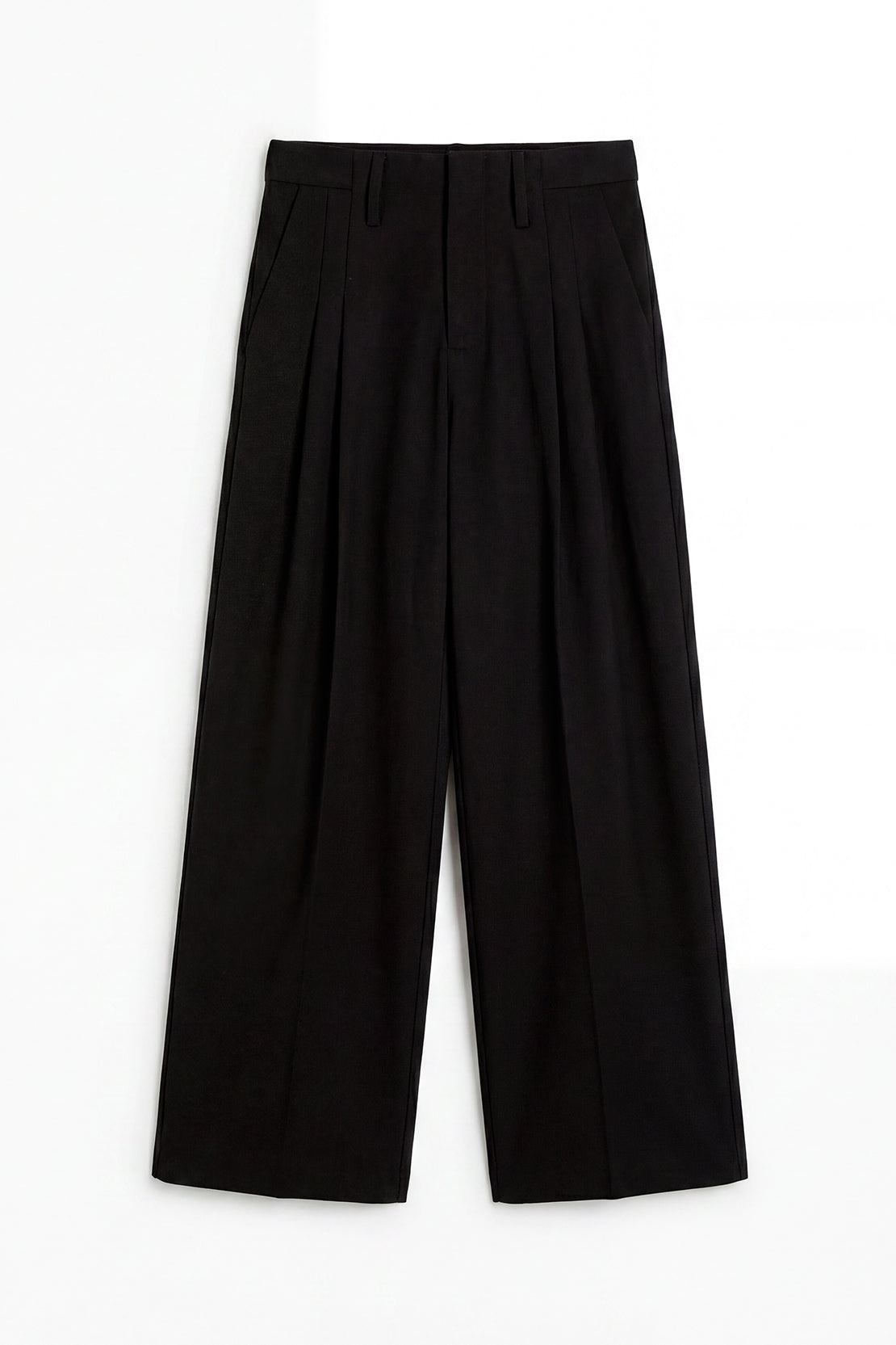 KOKO Modern Weave Straight-Fit Pants – Black