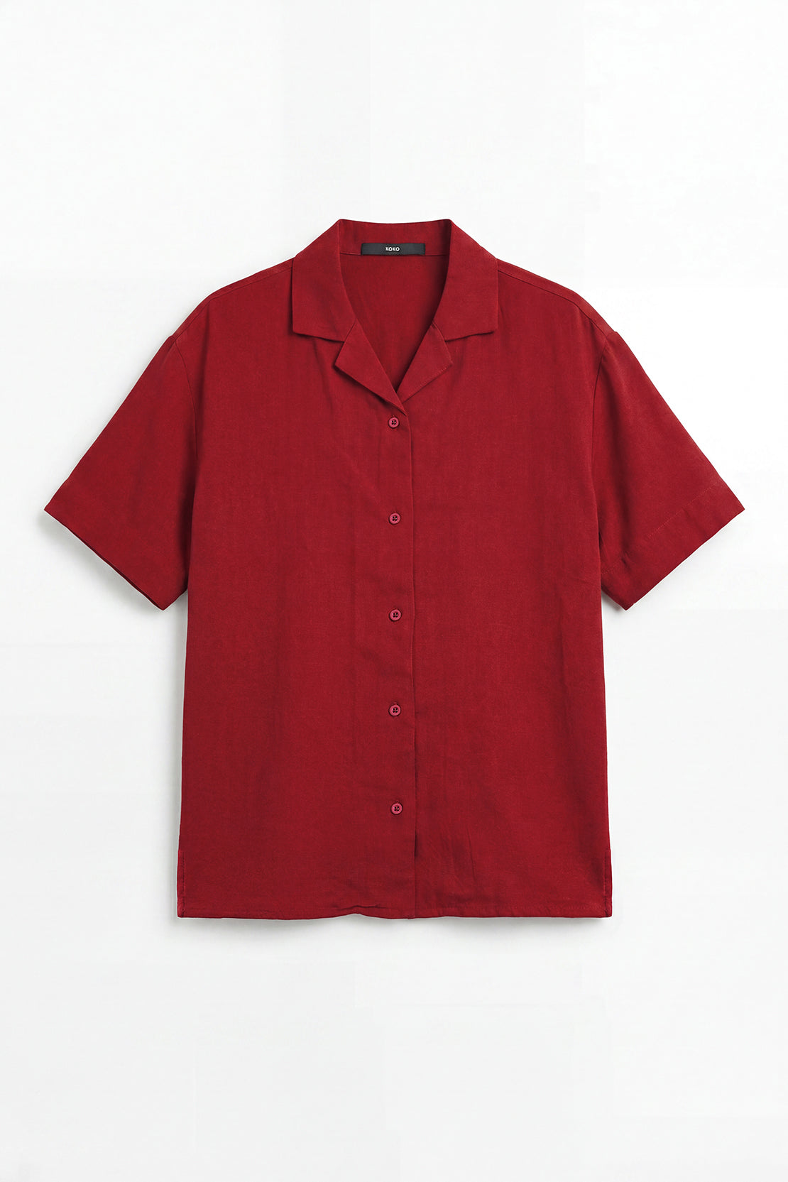 KOKO Looma Linen Relaxed Shirt &  Wide-Leg Pants – Red
