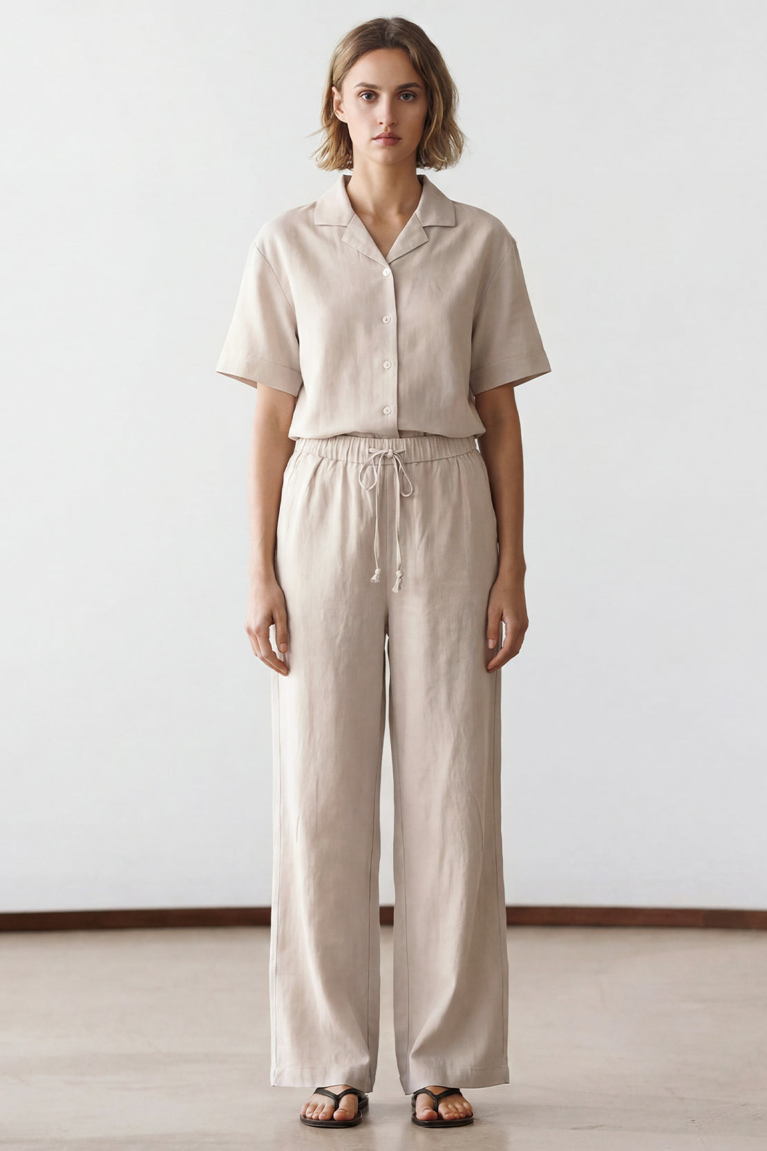 KOKO Looma Linen Wide-Leg Pants – Hemp