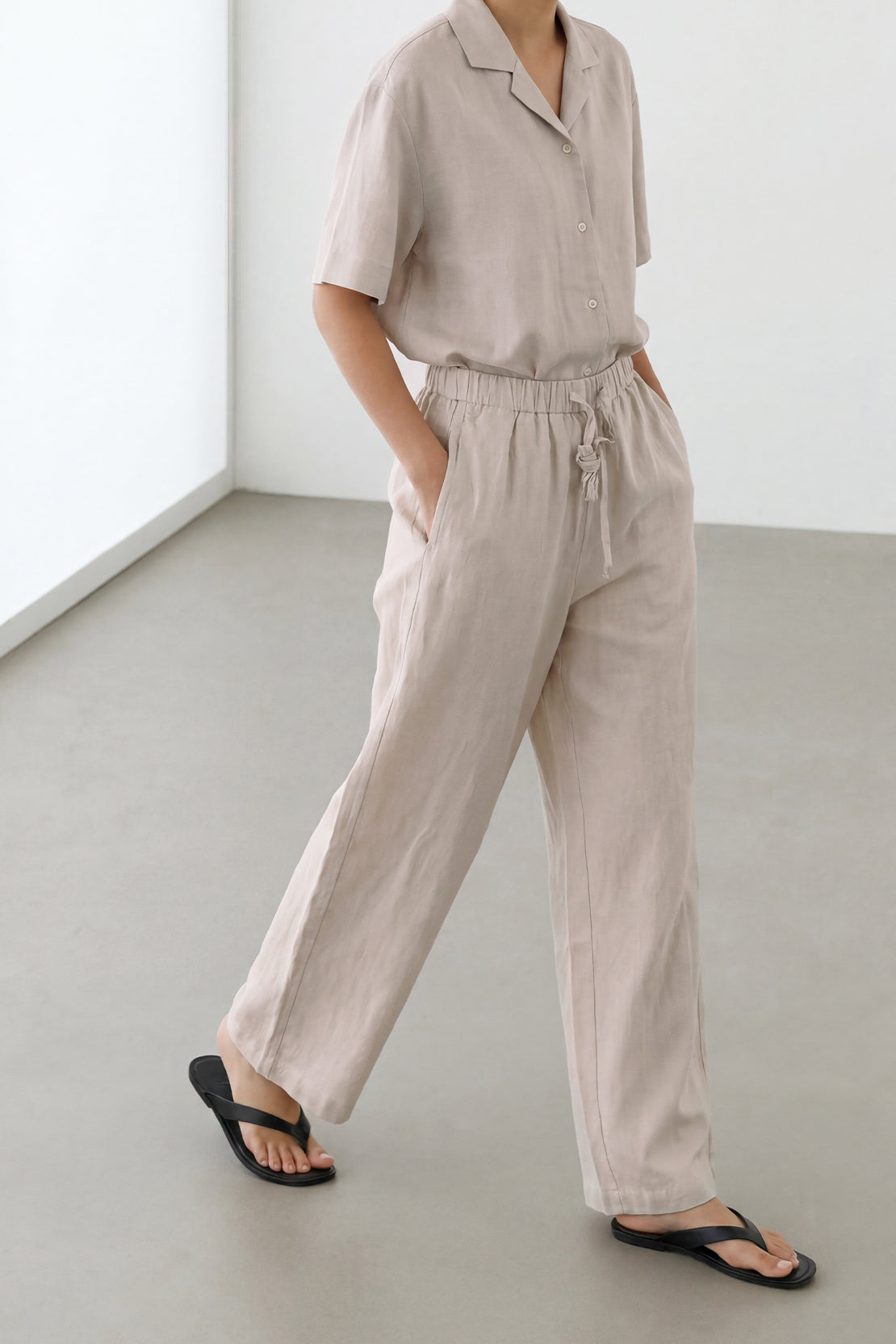 KOKO Looma Linen Wide-Leg Pants – Hemp