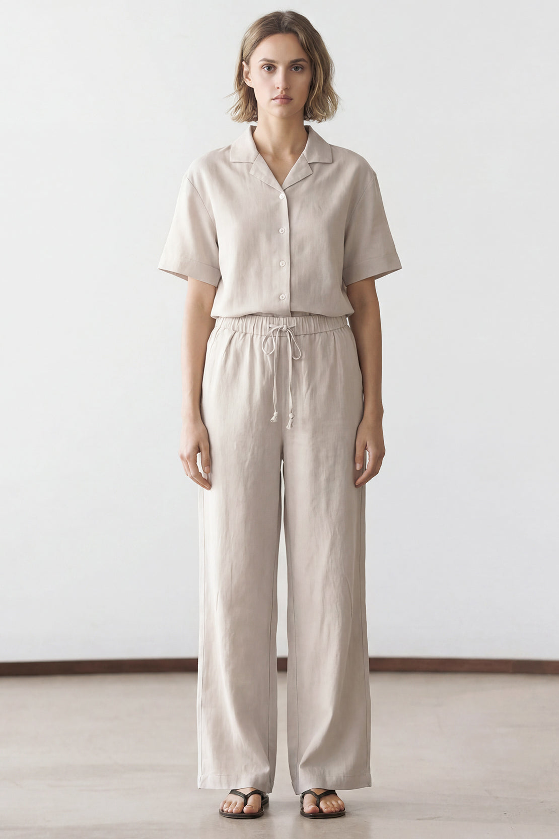 KOKO Looma Linen Wide-Leg Pants – Hemp