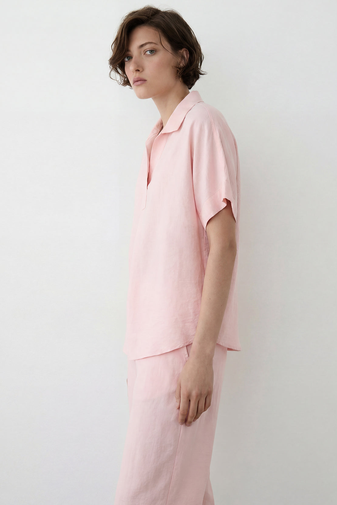 KOKO Cloud Muslin V-Neck Top – Pink