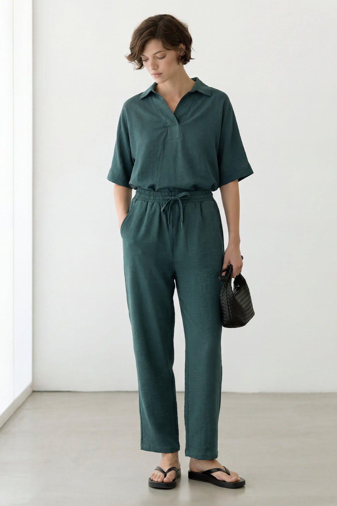 KOKO Cloud Muslin Relaxed Pants – Green