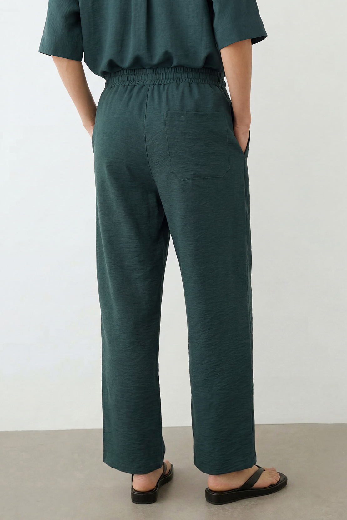 KOKO Cloud Muslin Relaxed Pants – Green