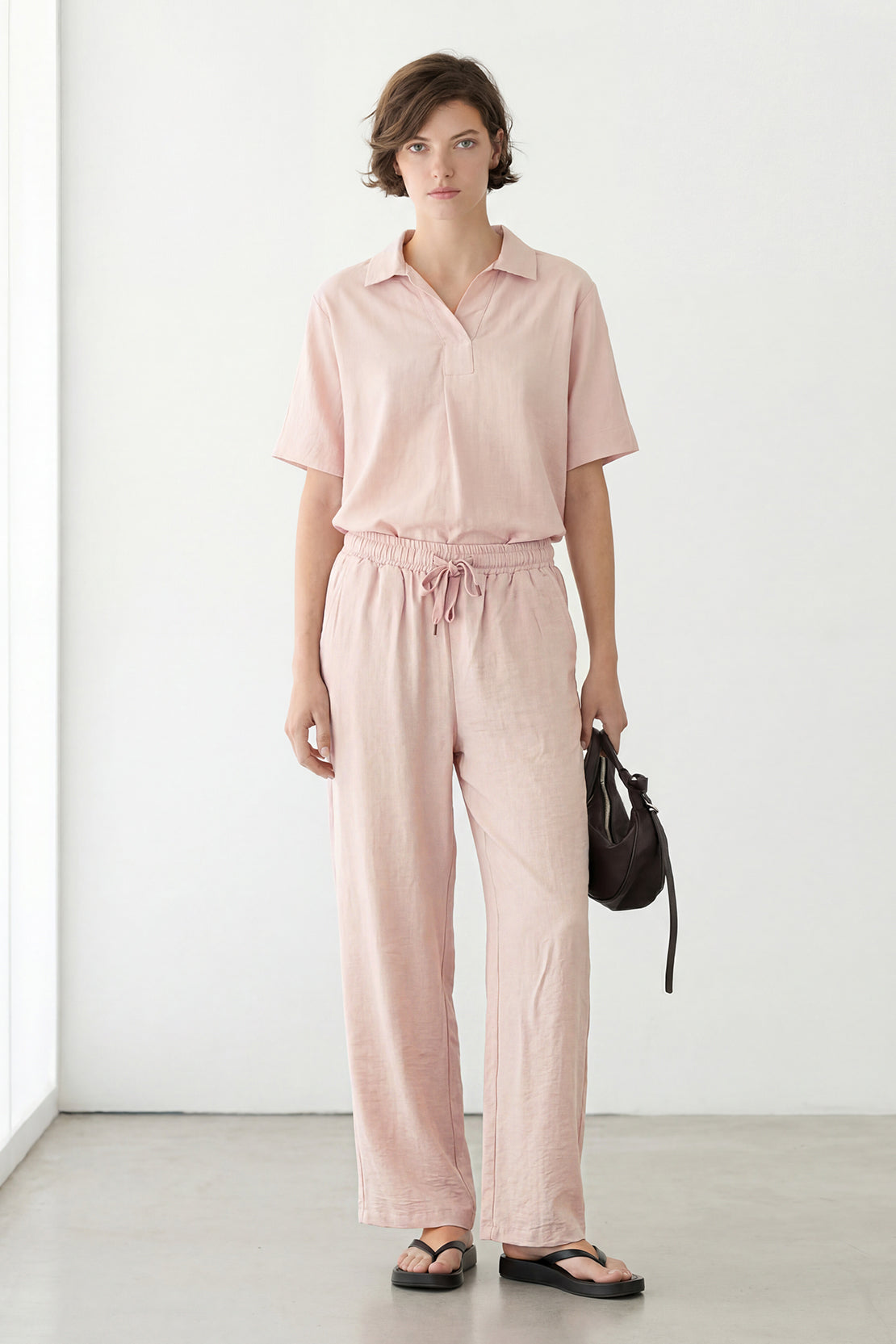 KOKO Cloud Muslin Relaxed Pants – light pink