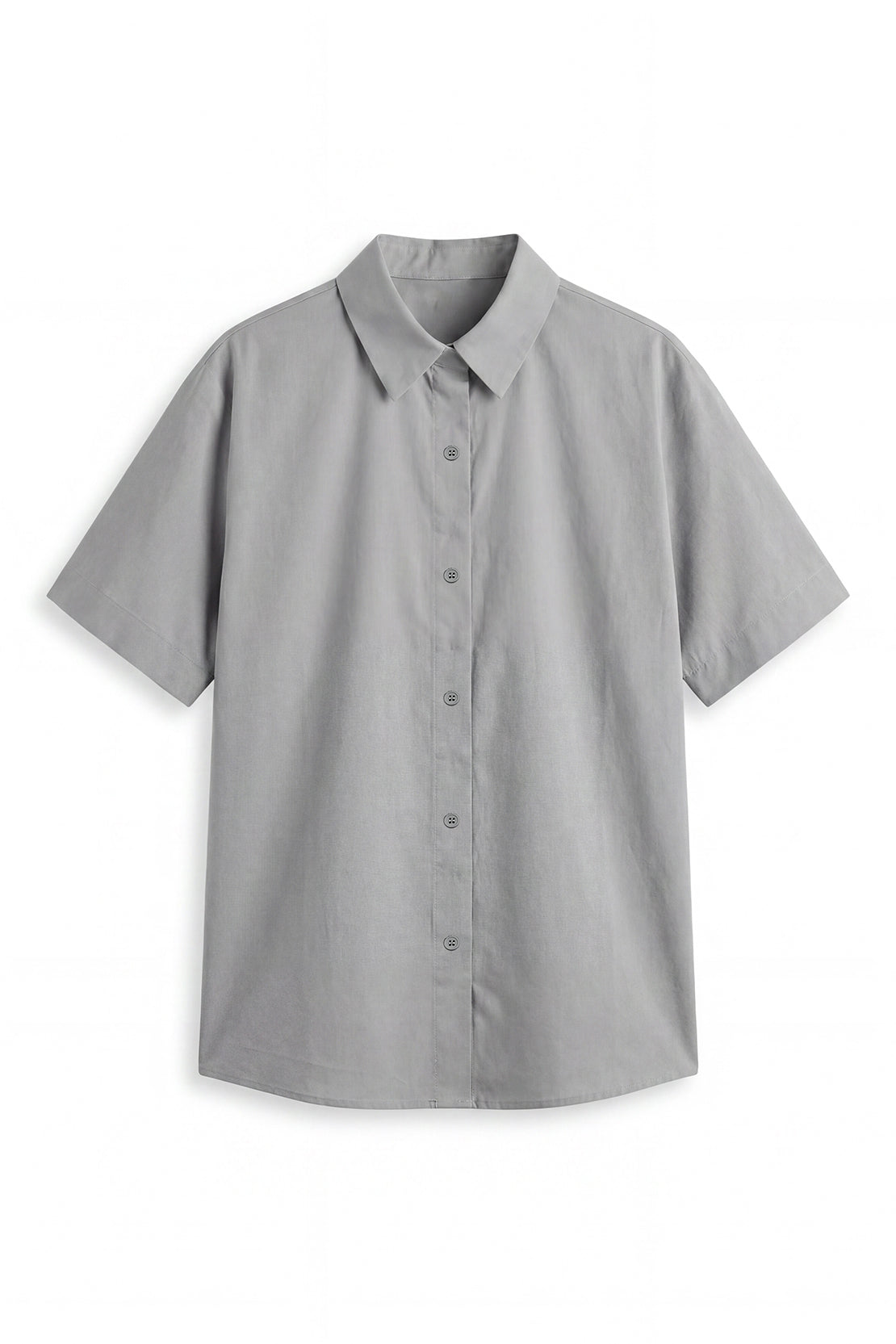 KOKO Air Woven Button-Down T-Shirt – Grey