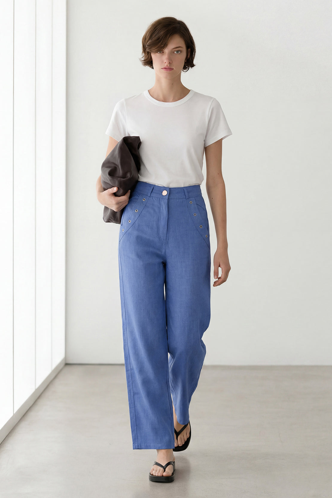 KOKO Structured Linen Bottom – Royal Blue