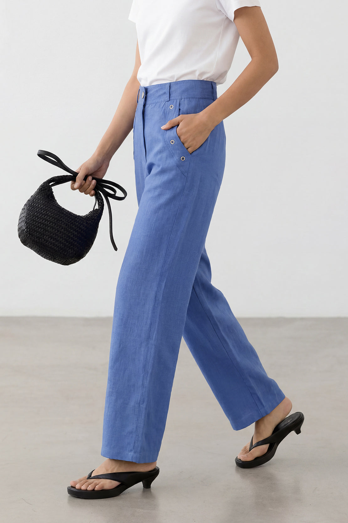 KOKO Structured Linen Bottom – Royal Blue