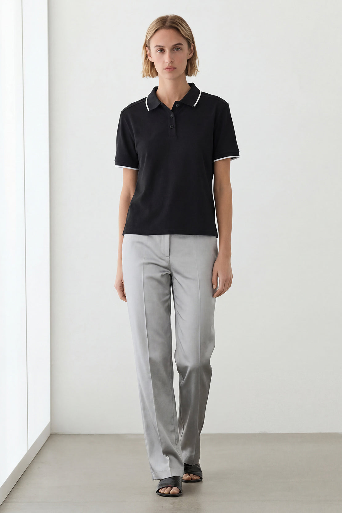 KOKO Air Knit Classic Polo – Black
