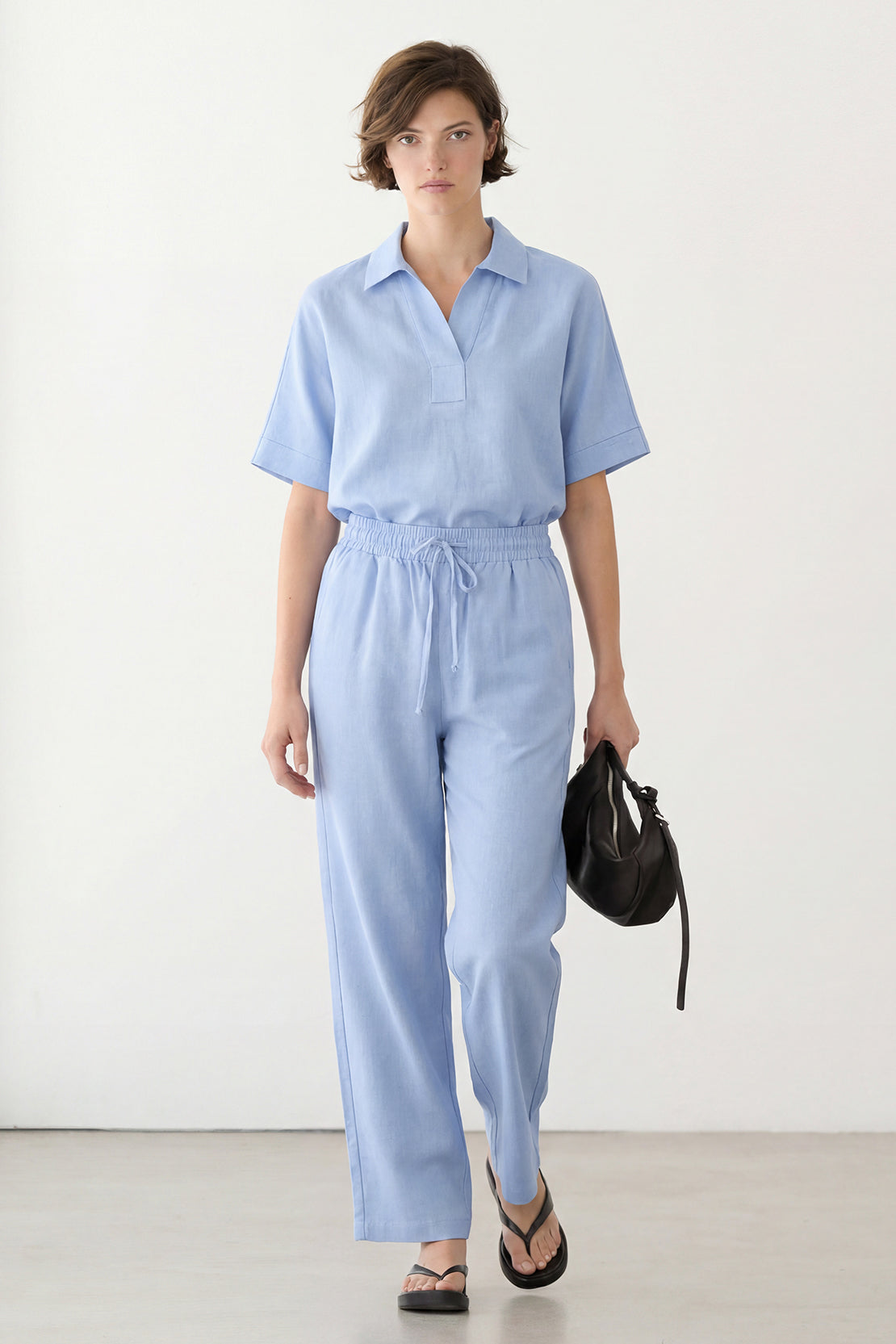 KOKO Linen Blend Co-ord Bottom – Light Blue