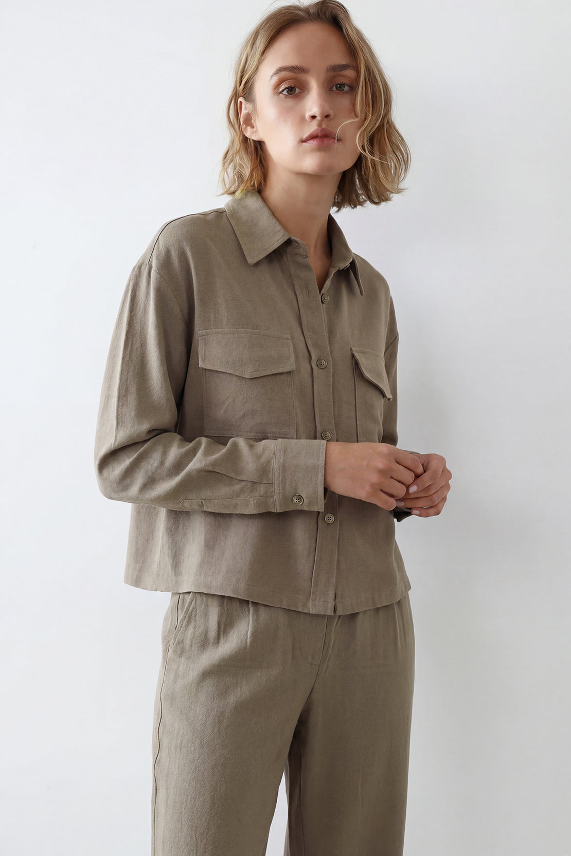 KOKO Modern Weave Utility Shirt – Army Green
