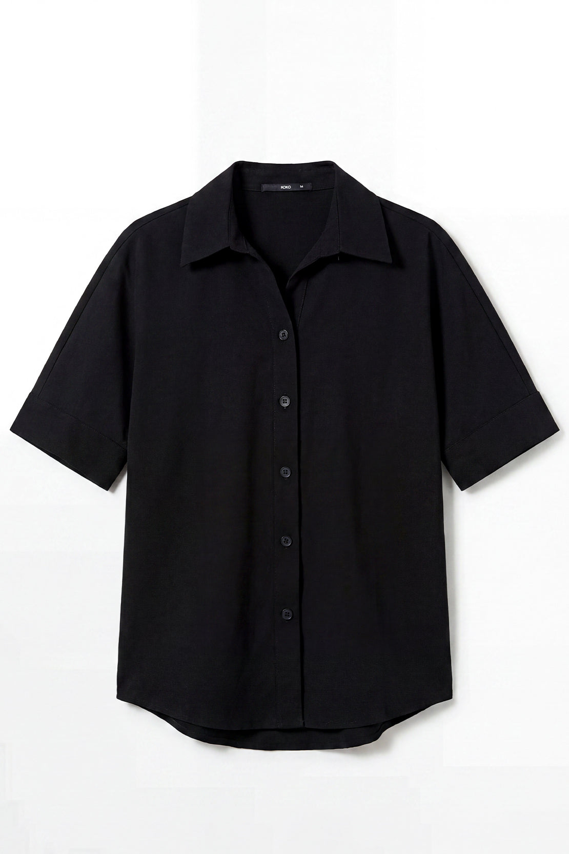 KOKO Cloud Canvas Button-Down Shirt – Black