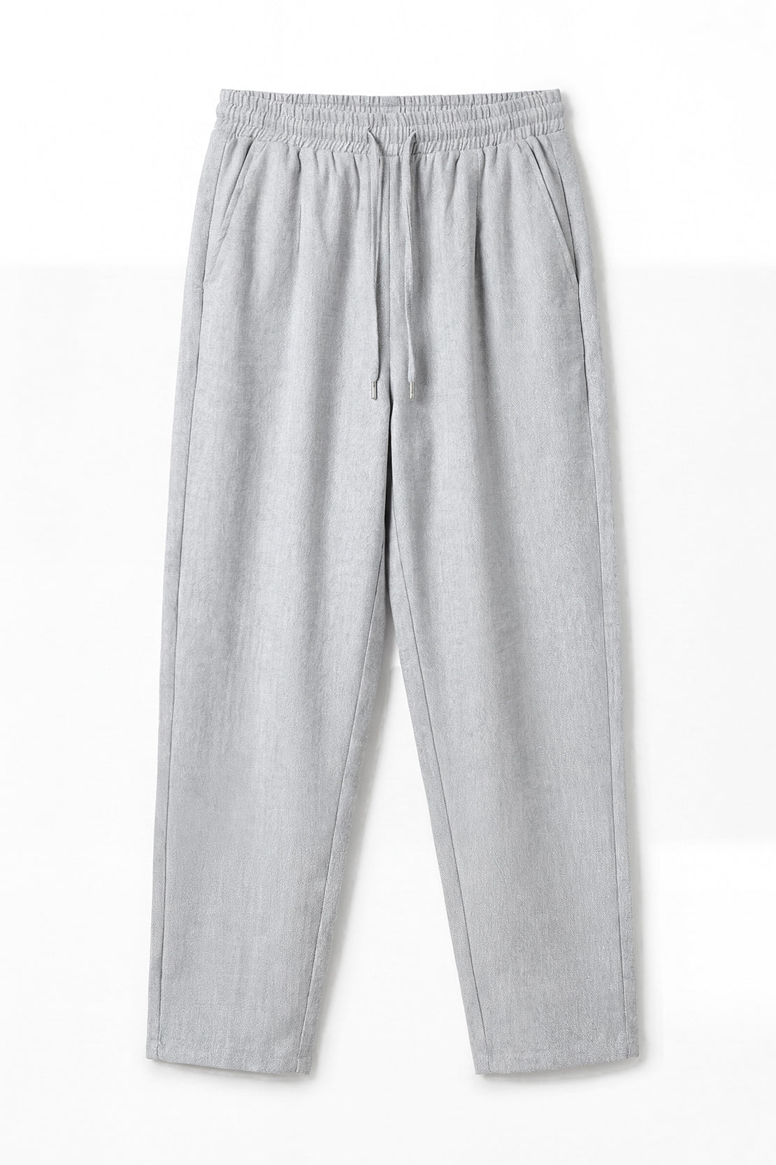 KOKO Cloud Linen Relaxed Drawstring Trouser – Light Grey