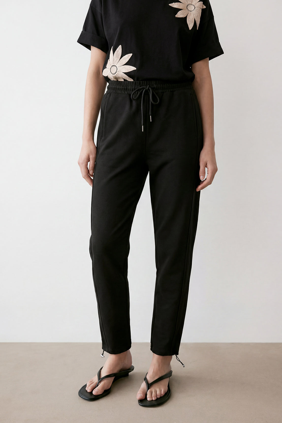 KOKO Lulu Fabric Jogger Bottom – Black