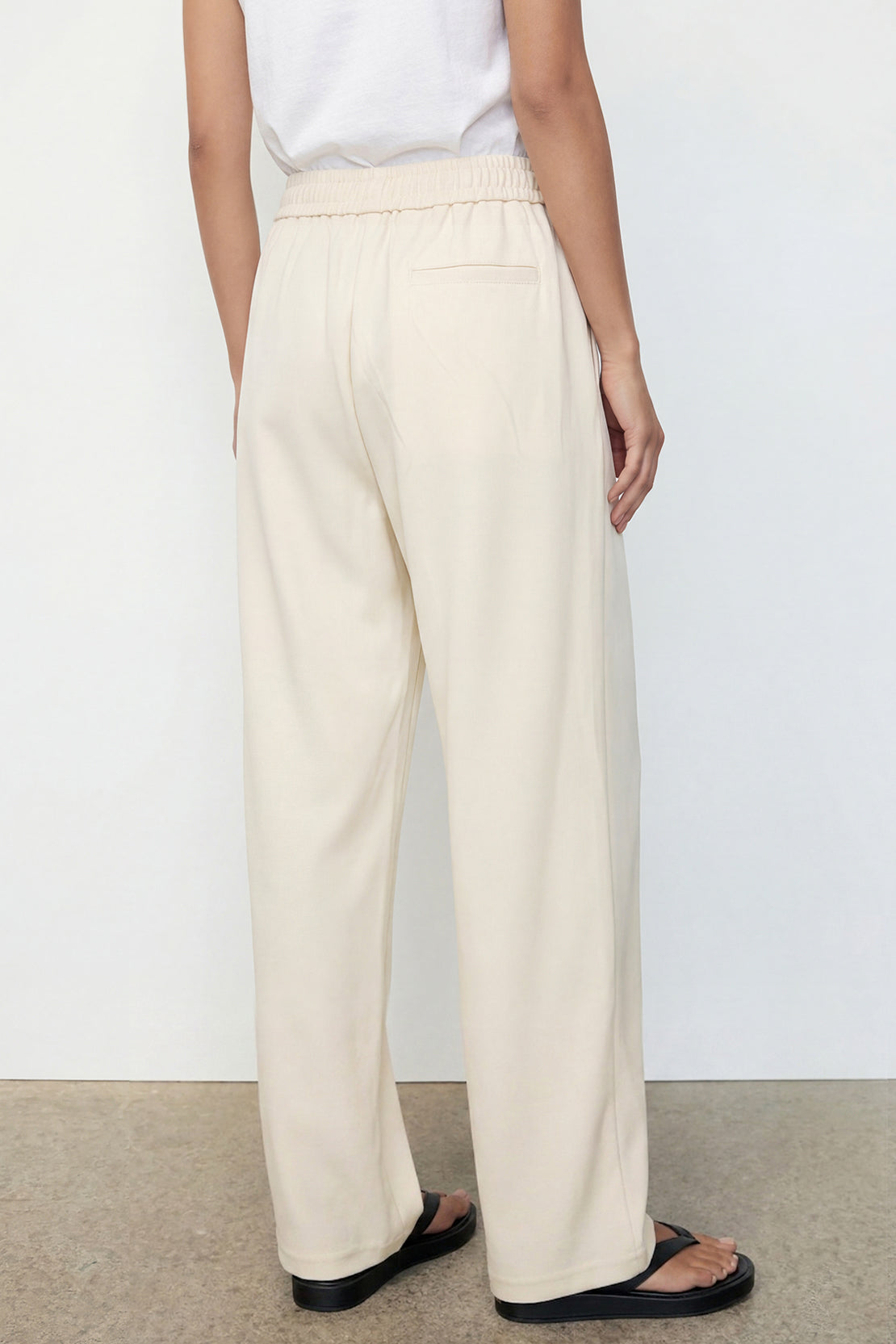 KOKO Neo Knit Wide-Leg Pants – Off-white