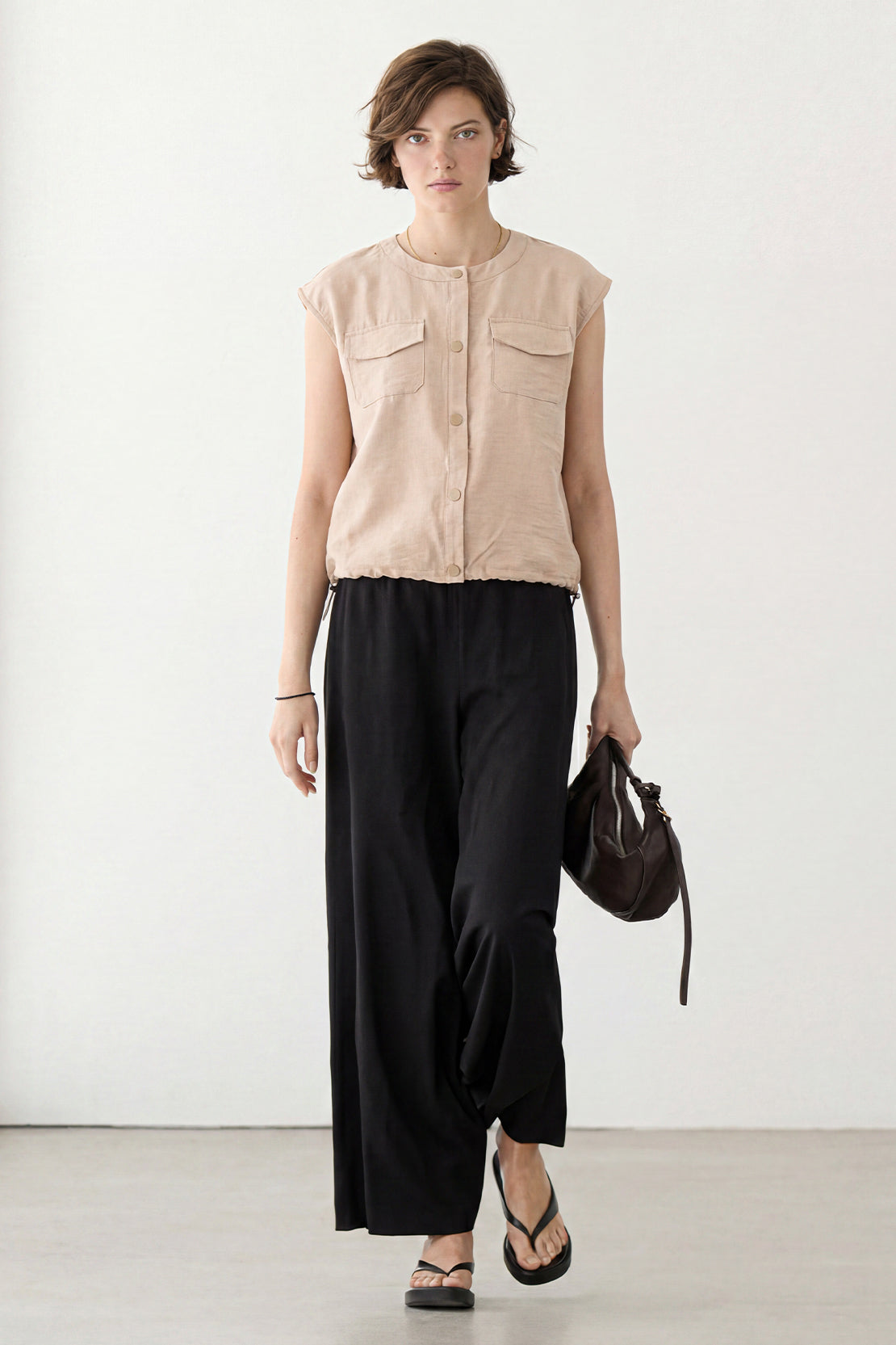 KOKO Mono Cloud Sleeveless Top – Apricot