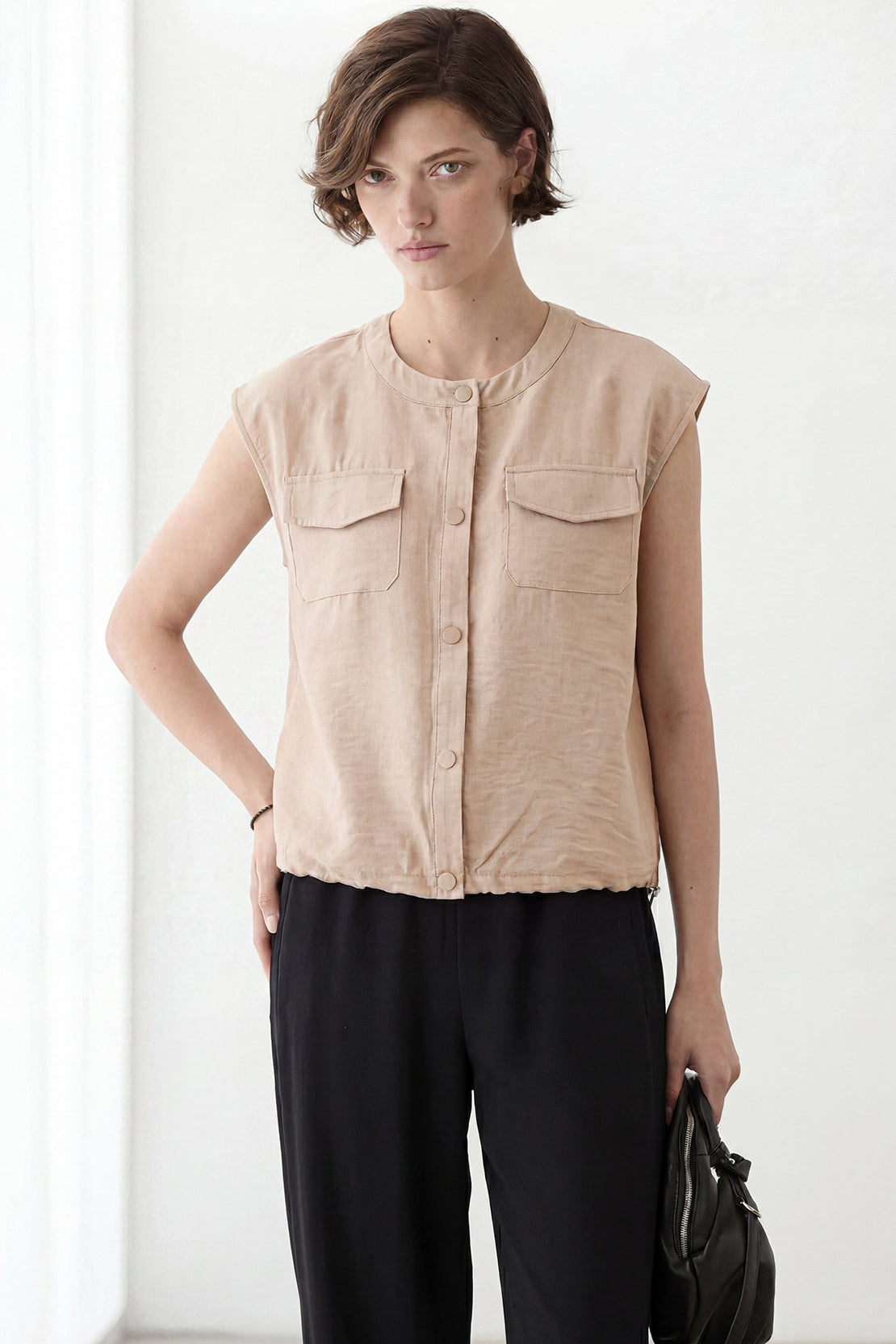 KOKO Mono Cloud Sleeveless Top – Apricot