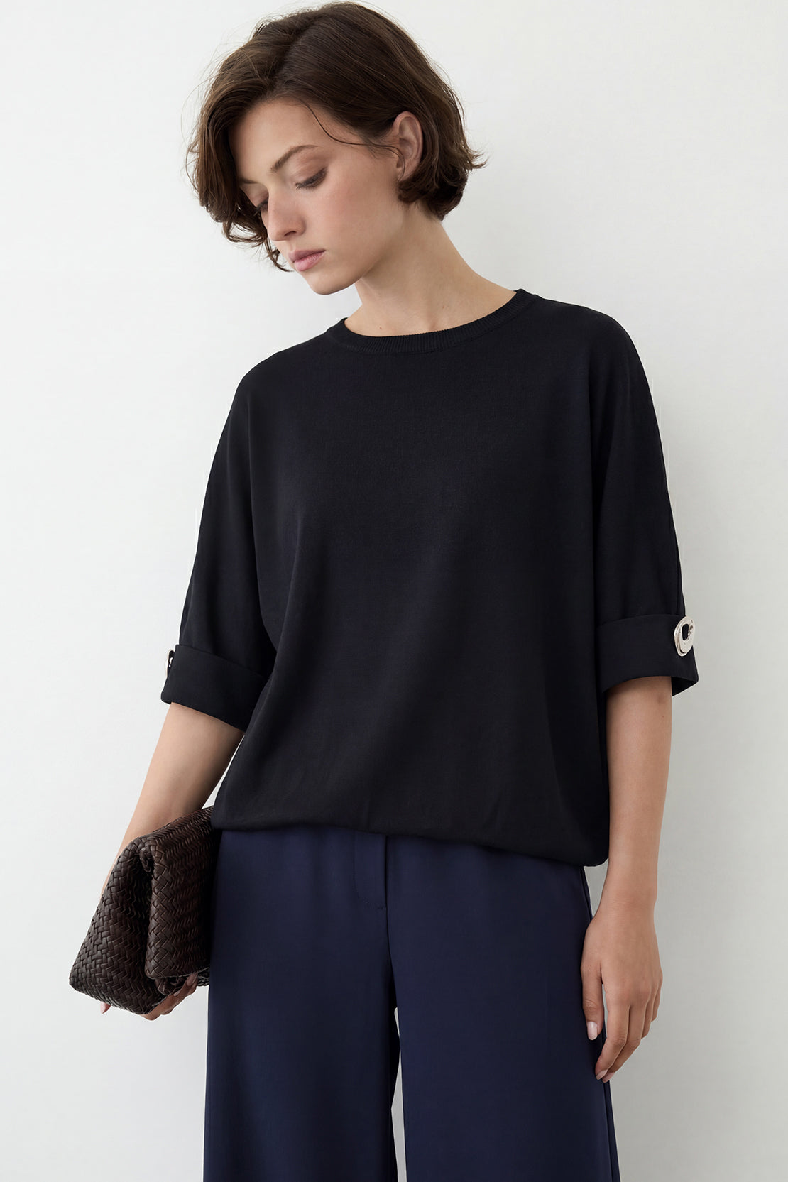 KOKO Neo Mesh Relaxed Statement Top – Black