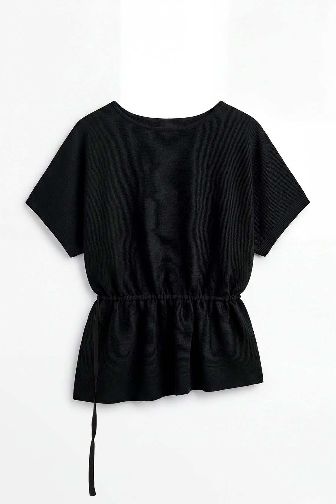 KOKO Ultra Mesh Relaxed Drawstring Top – Black