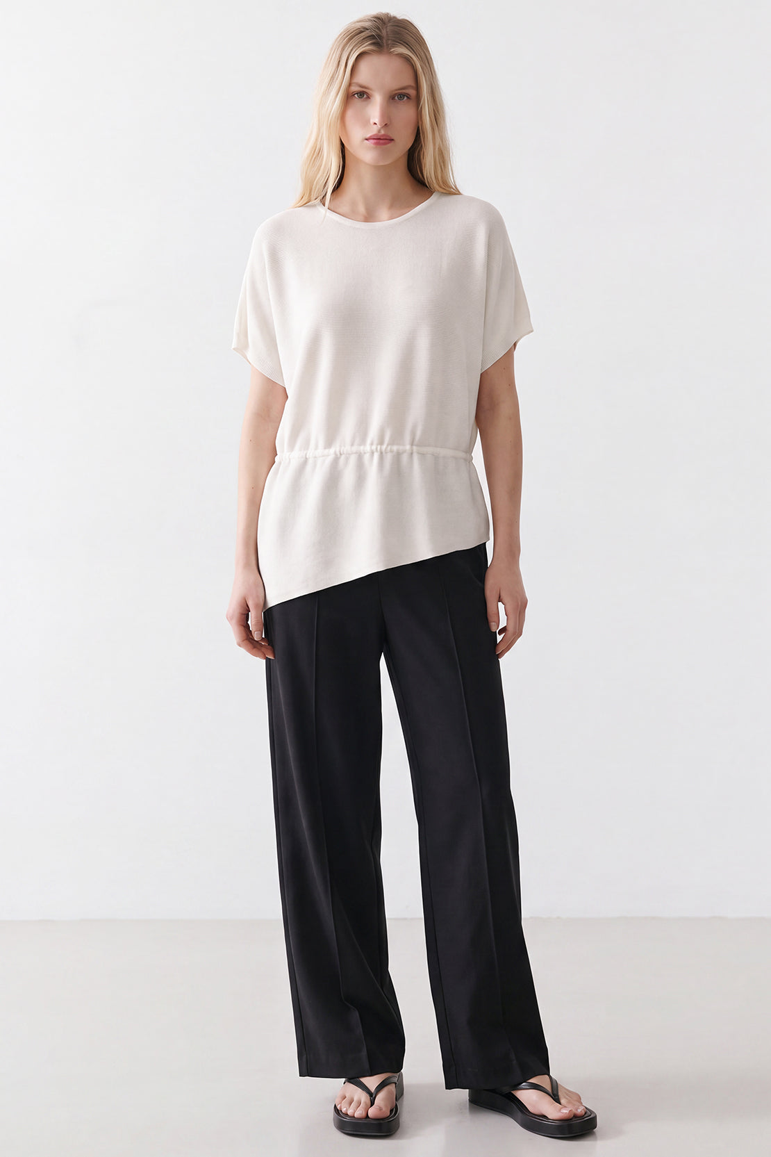 KOKO Knitted Relaxed Top – Off-white
