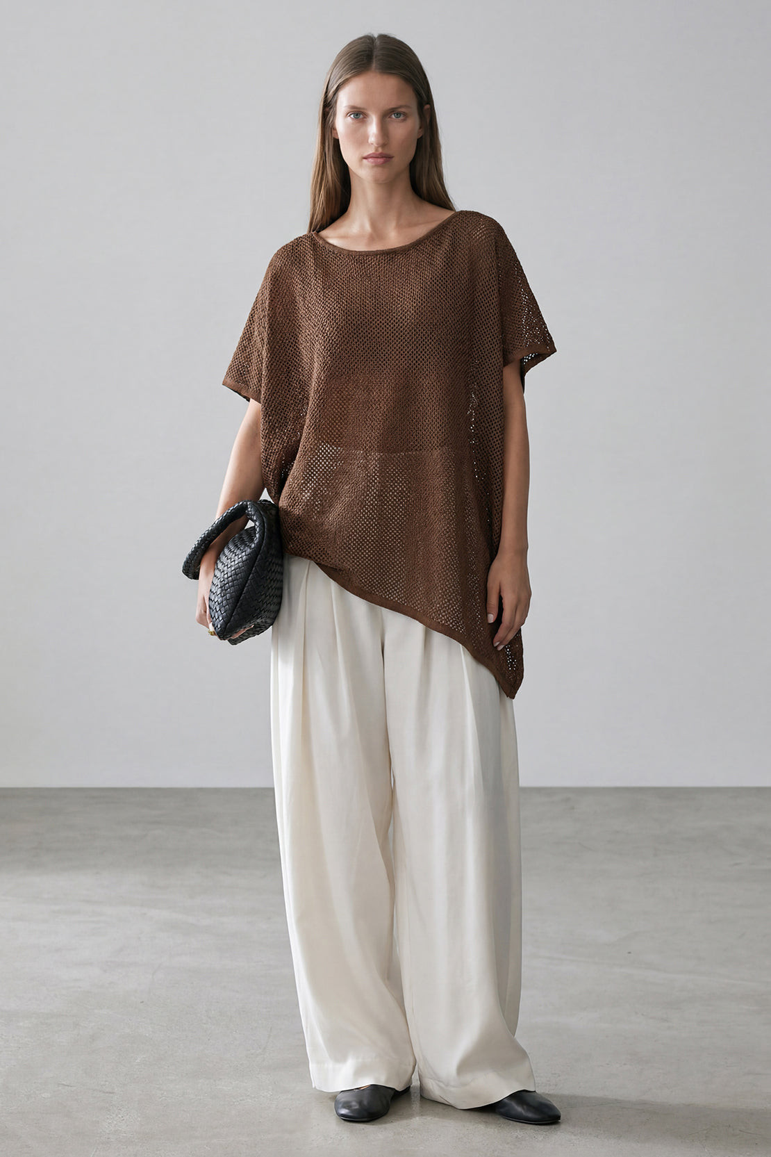 KOKO Mesh Knit Relaxed Top – Coffee